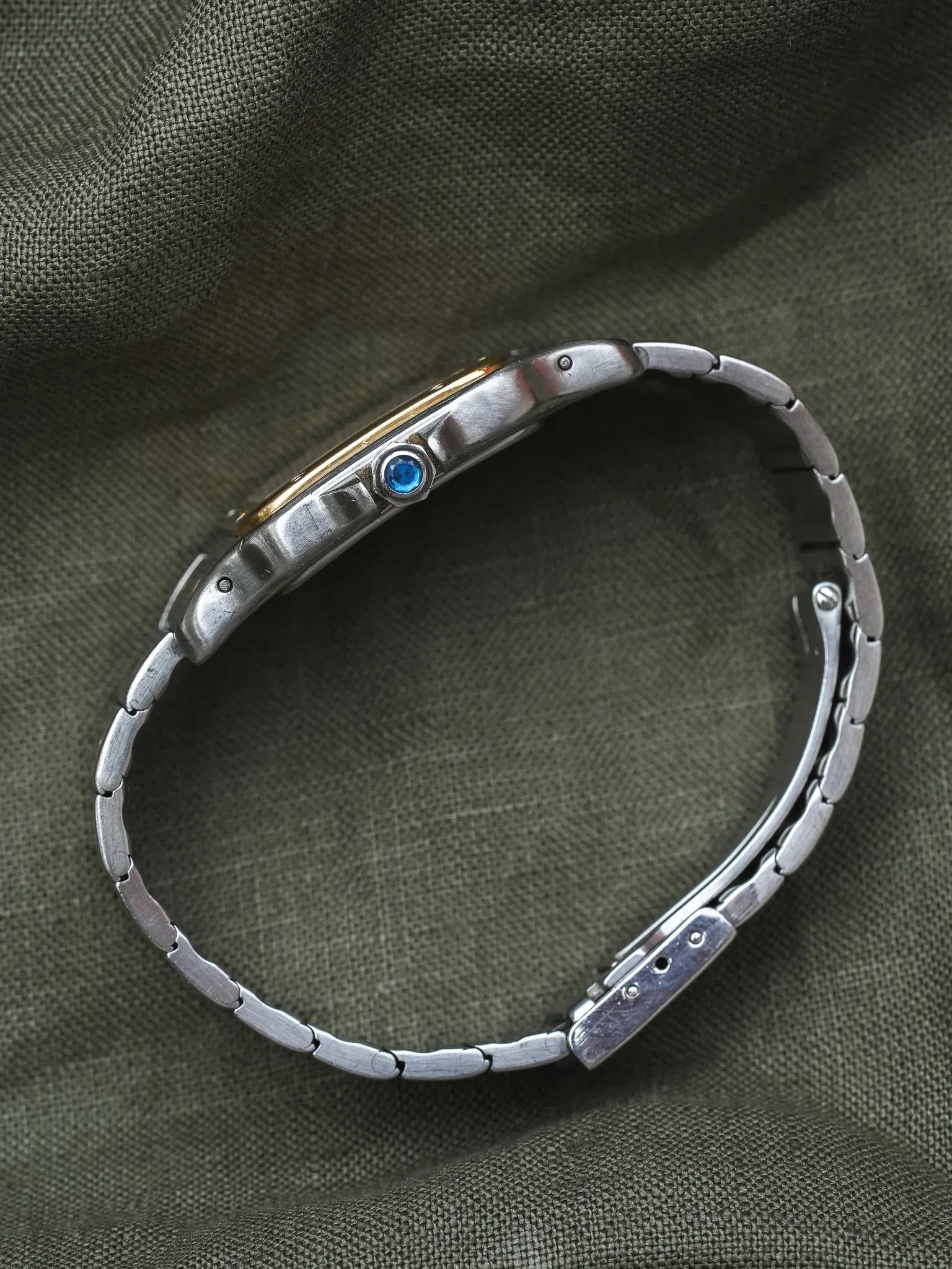 Cartier - Santos Galbée 1879 Acier Or 29mm - 1990s - Atelier Victor - Vintage  Shop