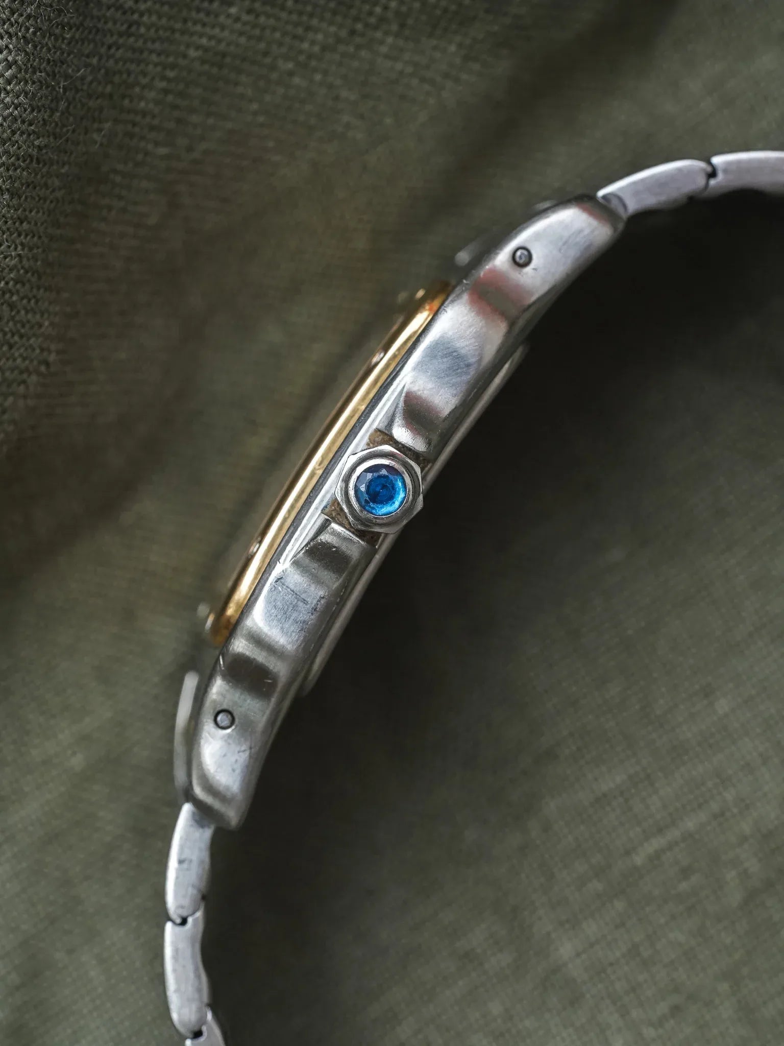 Cartier - Santos Galbée 1879 Acier Or 29mm - 1990s - Atelier Victor - Vintage  Shop