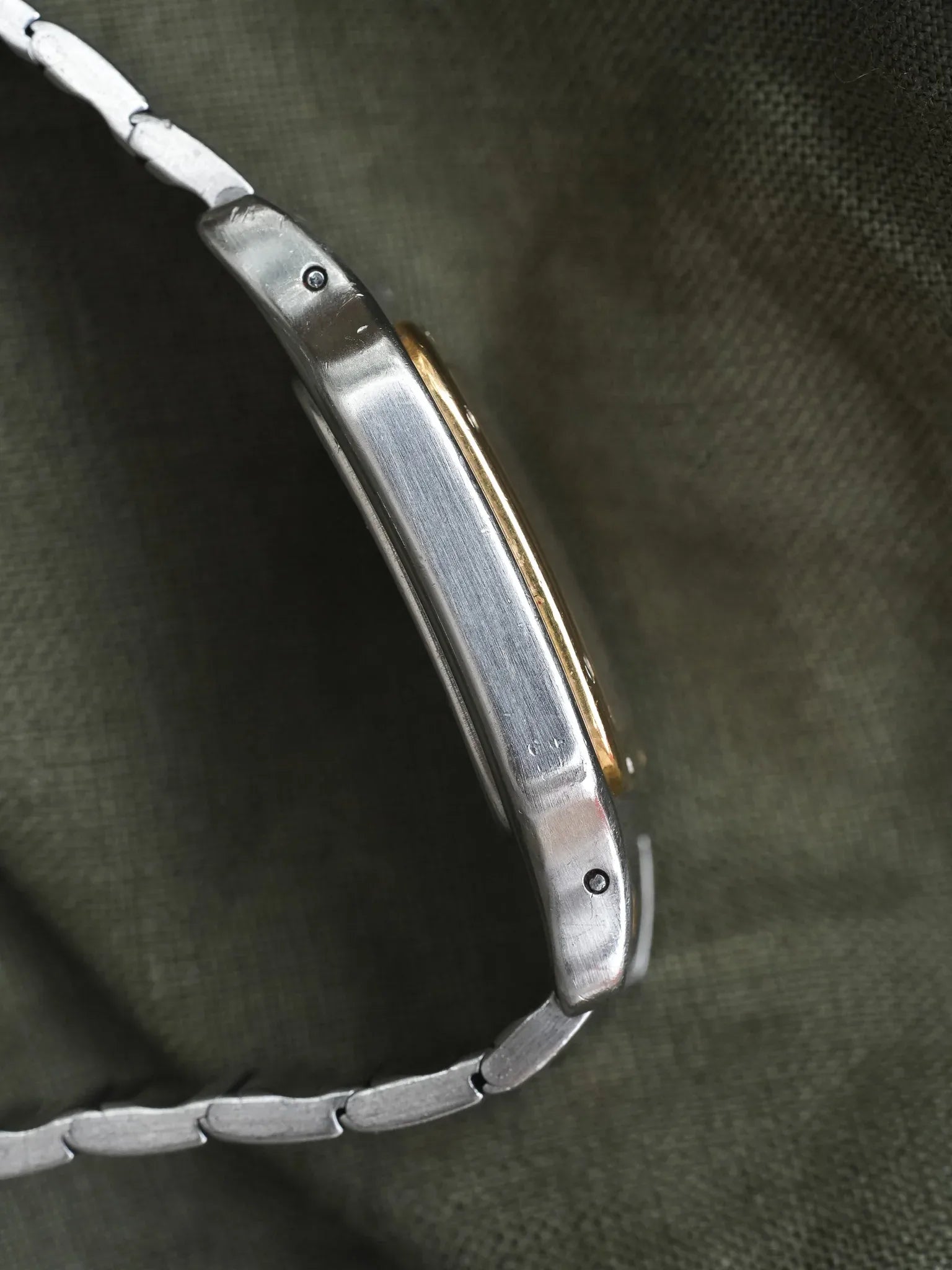Cartier - Santos Galbée 1879 Acier Or 29mm - 1990s - Atelier Victor - Vintage  Shop