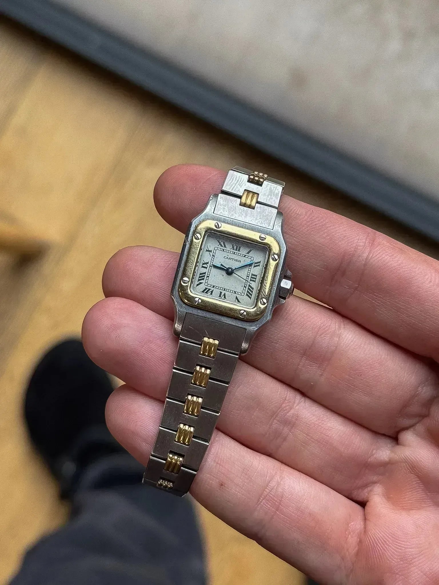 Cartier - Santos Godron 24mm acier or - 1980s - Atelier Victor