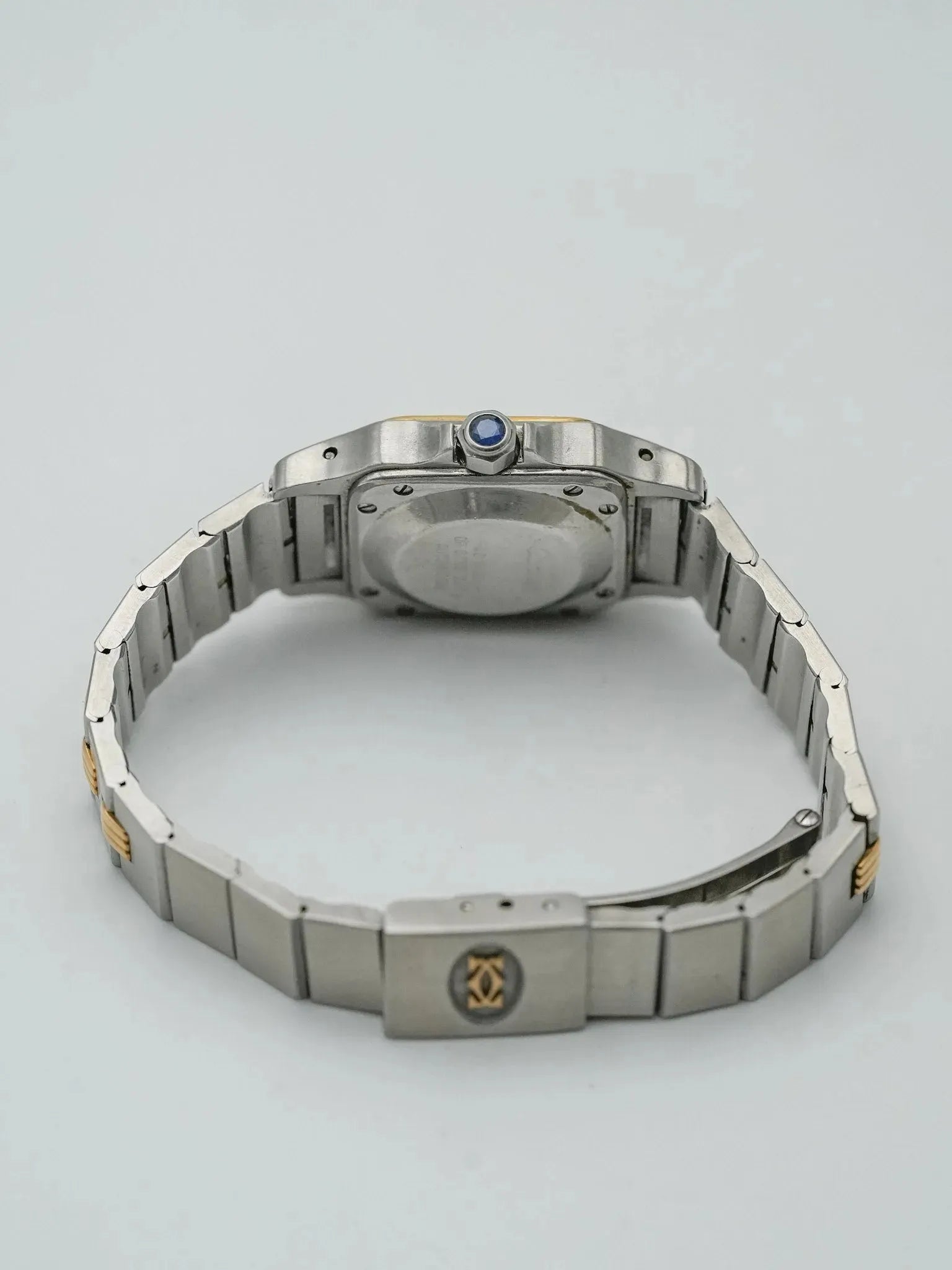 Cartier - Santos Godron 24mm acier or - 1980s - Atelier Victor - Vintage  Shop