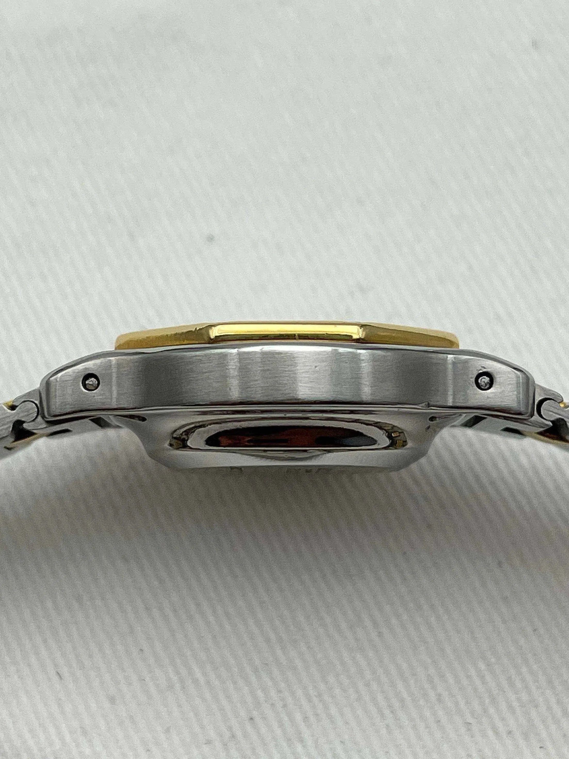 Cartier - SANTOS GODRON 24MM acier or - 1990s - Atelier Victor Paris - Vintage Watch Shop Dubai