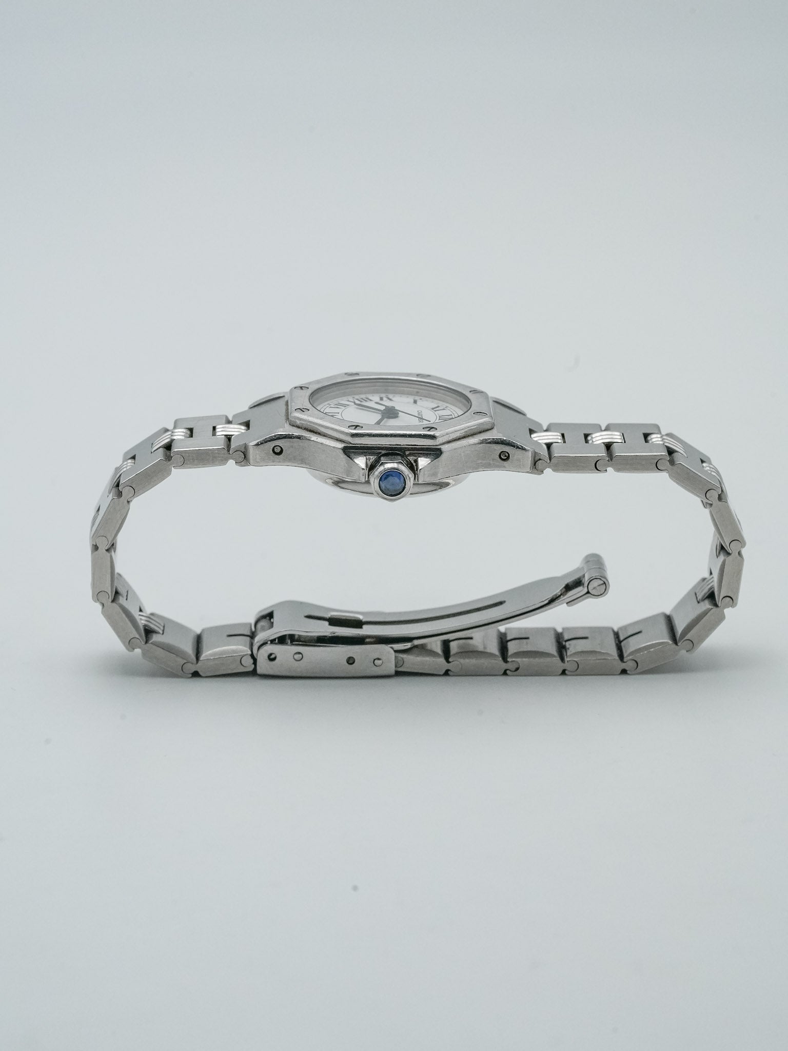 Cartier - Santos Godron Octogonale acier 24mm auto - 1980s - Atelier Victor - Vintage  Shop