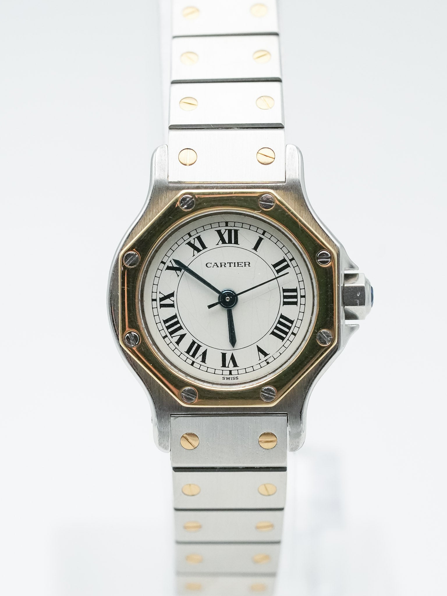 Cartier - Santos Octogonale 24mm auto acier or - 1980s - Atelier Victor Paris - Vintage Watch Shop Dubai