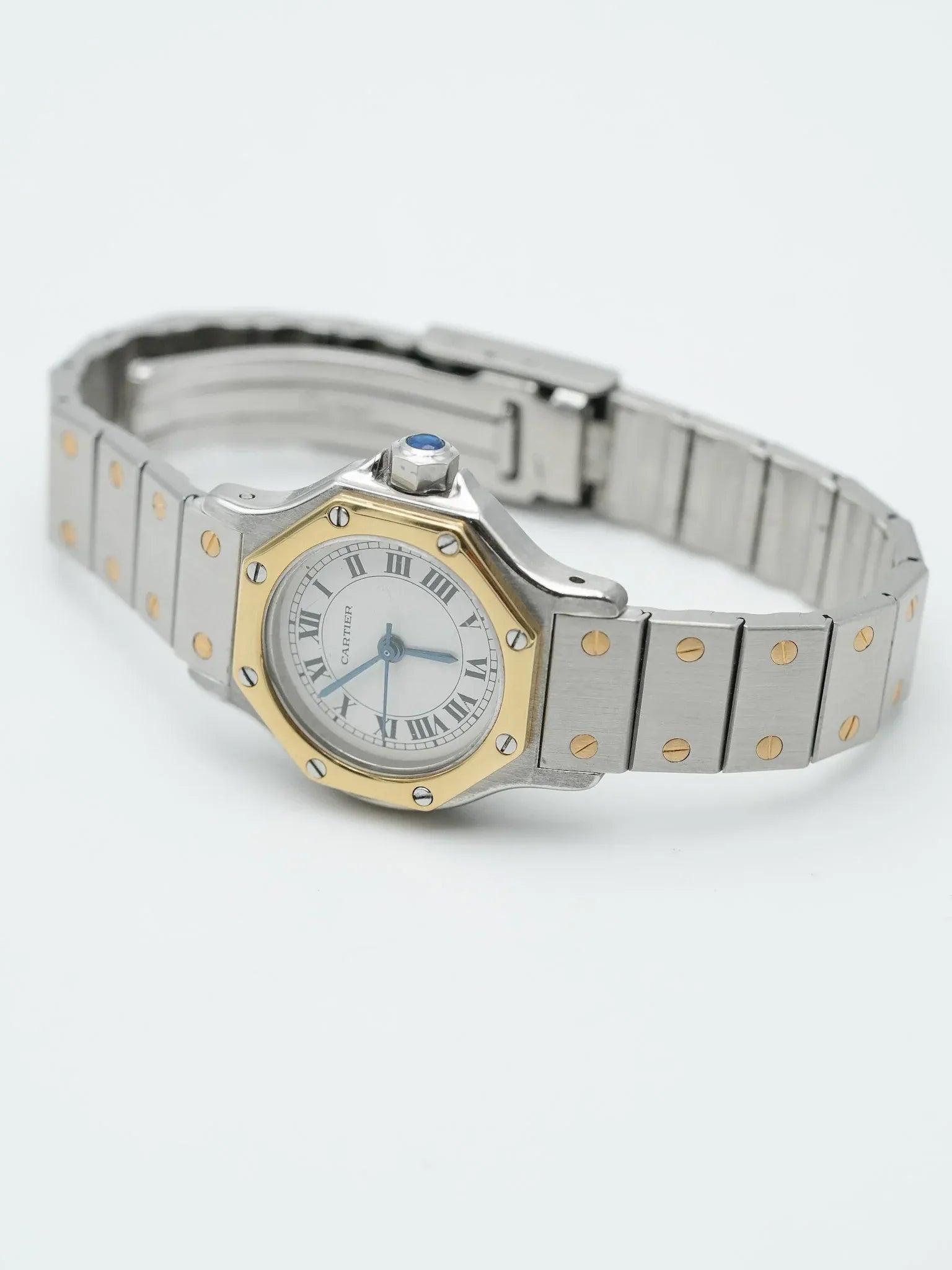 Cartier - Santos Octogonale 24mm auto acier or - 1980s - Atelier Victor - Vintage  Shop