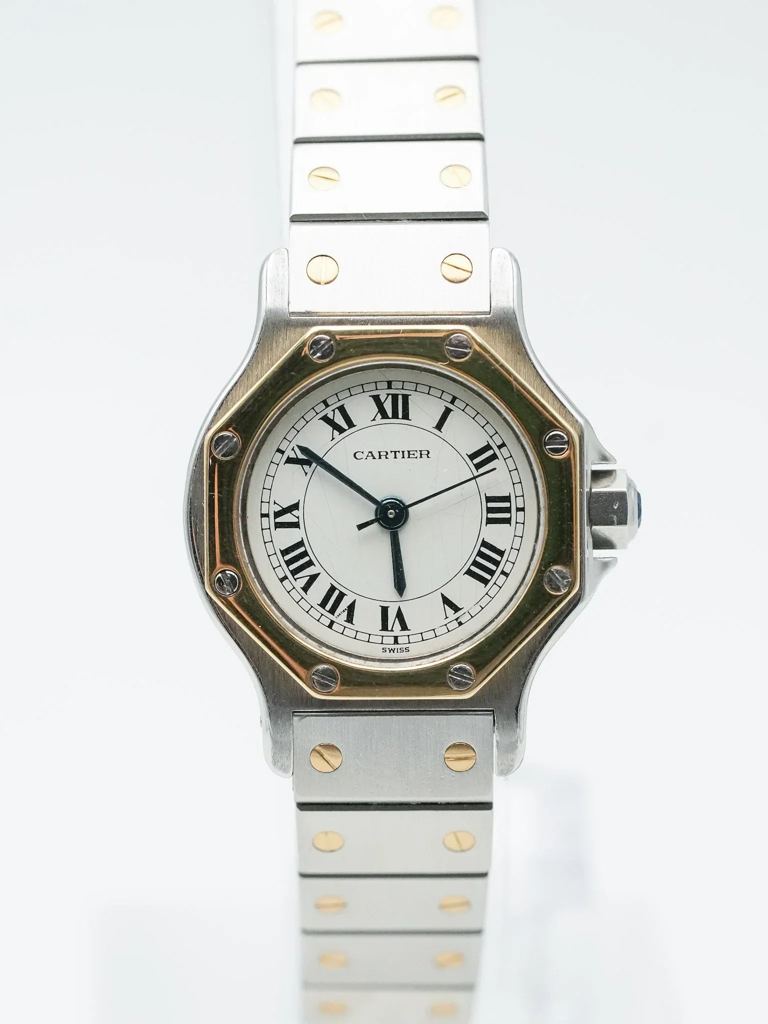 Cartier - Santos Octogonale 24mm auto acier or - 1980s - Atelier Victor - Vintage  Shop