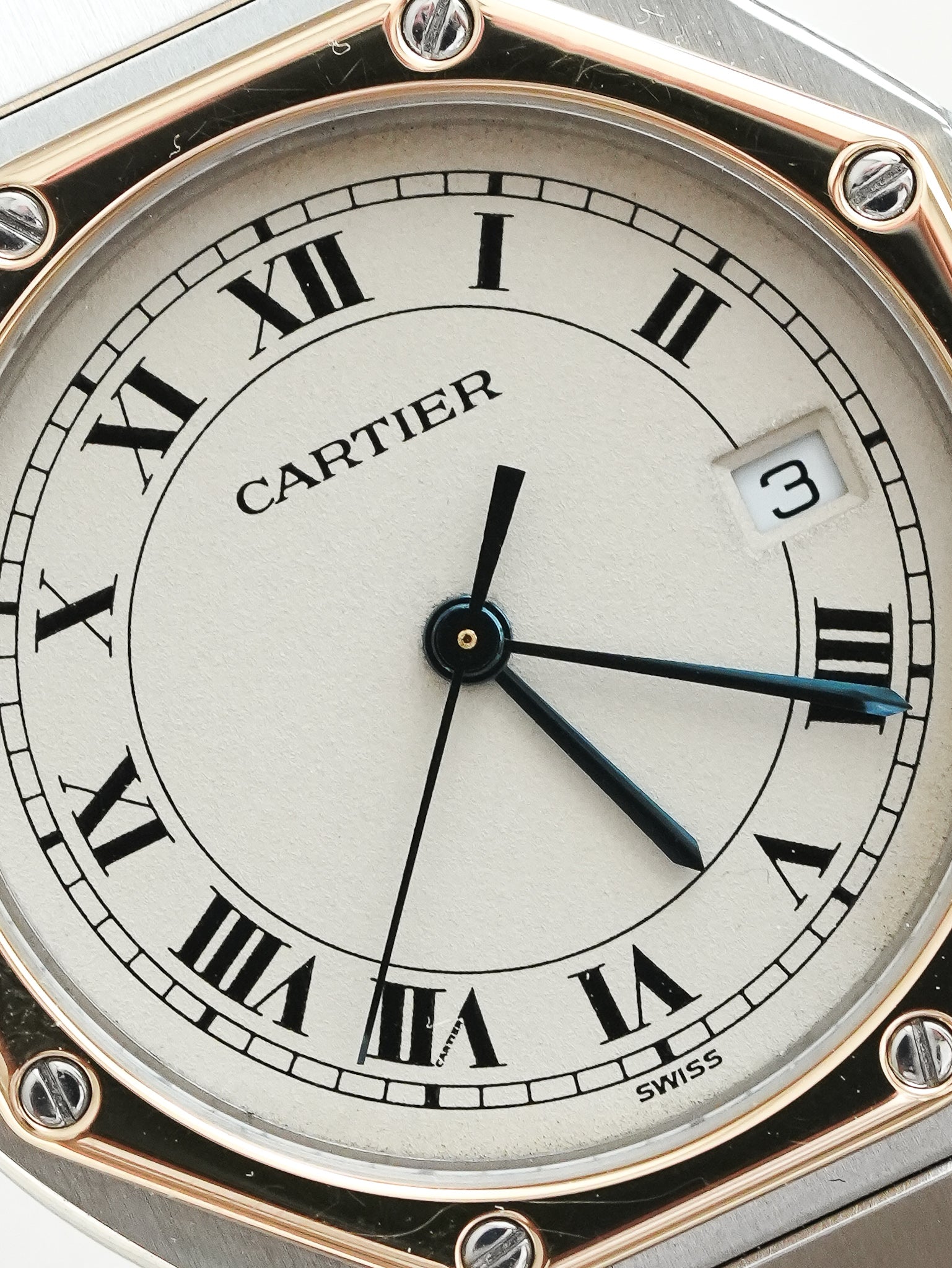 Cartier - Santos Octogonale 29mm Acier Or Quartz - Boite & Papier - 1989 - Atelier Victor Paris - Vintage Watch Shop Dubai