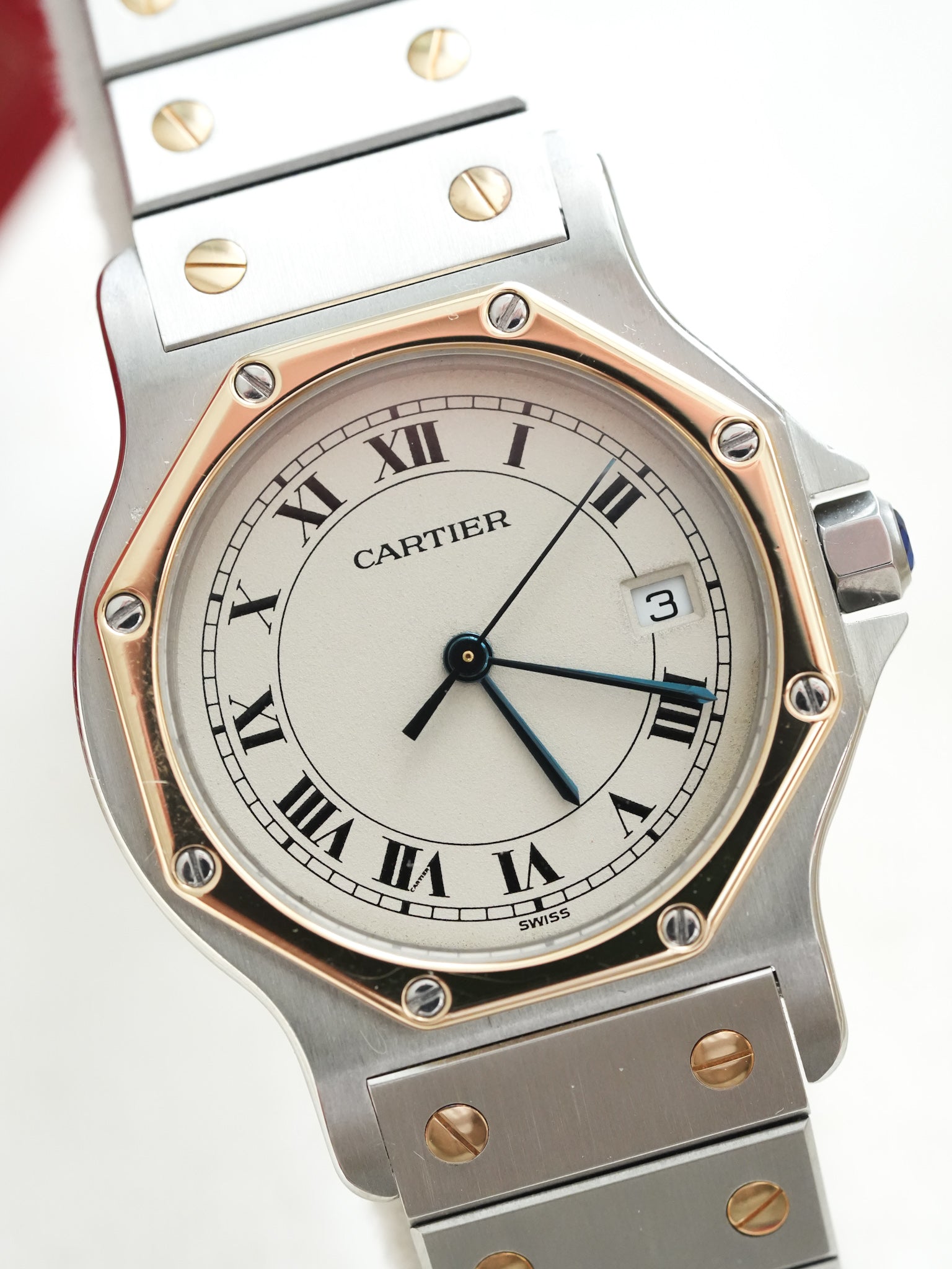 Cartier - Santos Octogonale 29mm Acier Or Quartz - Boite & Papier - 1989 - Atelier Victor Paris - Vintage Watch Shop Dubai