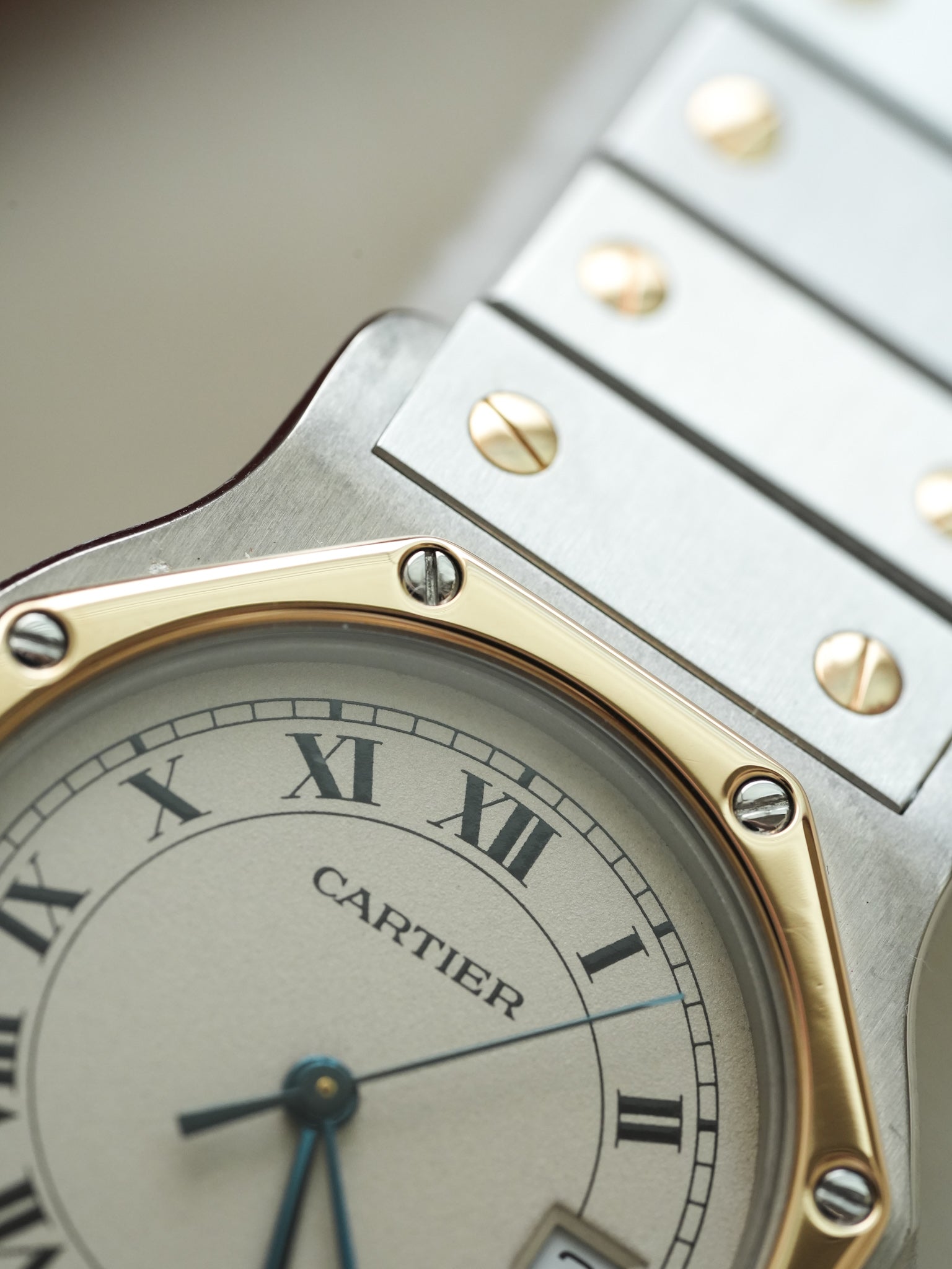 Cartier - Santos Octogonale 29mm Acier Or Quartz - Boite & Papier - 1989 - Atelier Victor Paris - Vintage Watch Shop Dubai