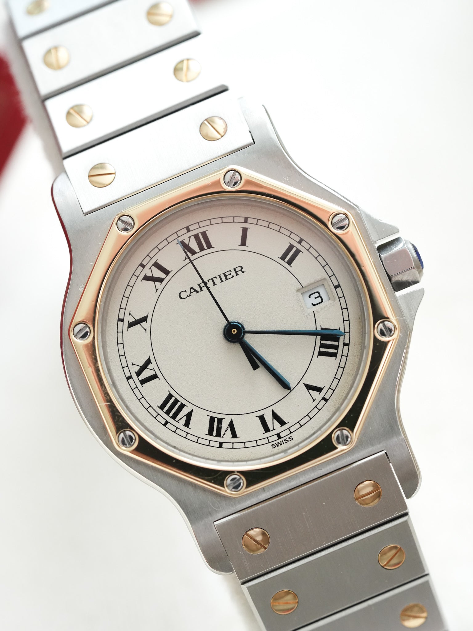 Cartier - Santos Octogonale 29mm Acier Or Quartz - Boite & Papier - 1989 - Atelier Victor Paris - Vintage Watch Shop Dubai