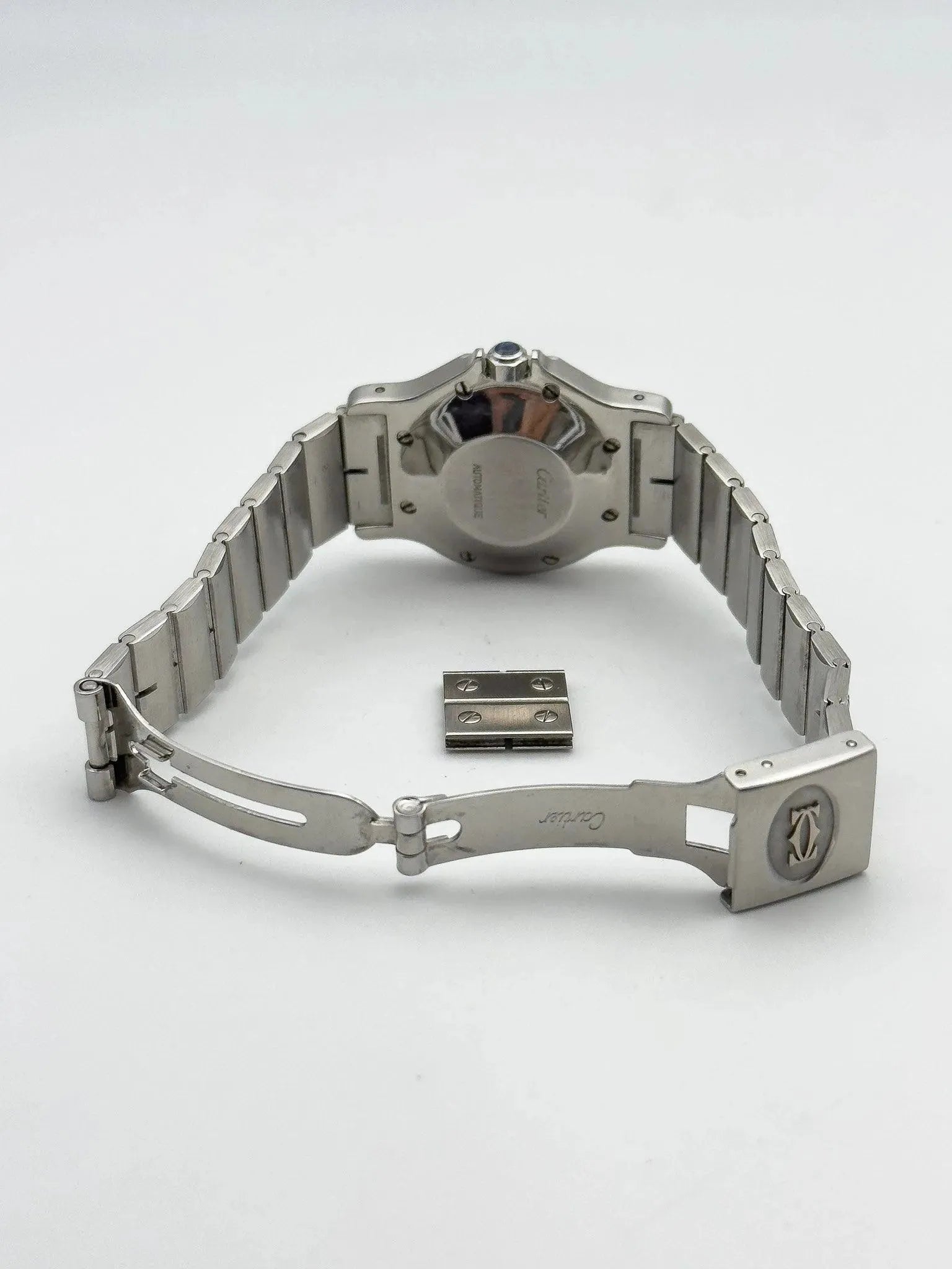 Cartier - Santos Octogonale Acier 30mm auto - boite - 1980s - Atelier Victor Paris - Vintage Watch Shop Dubai