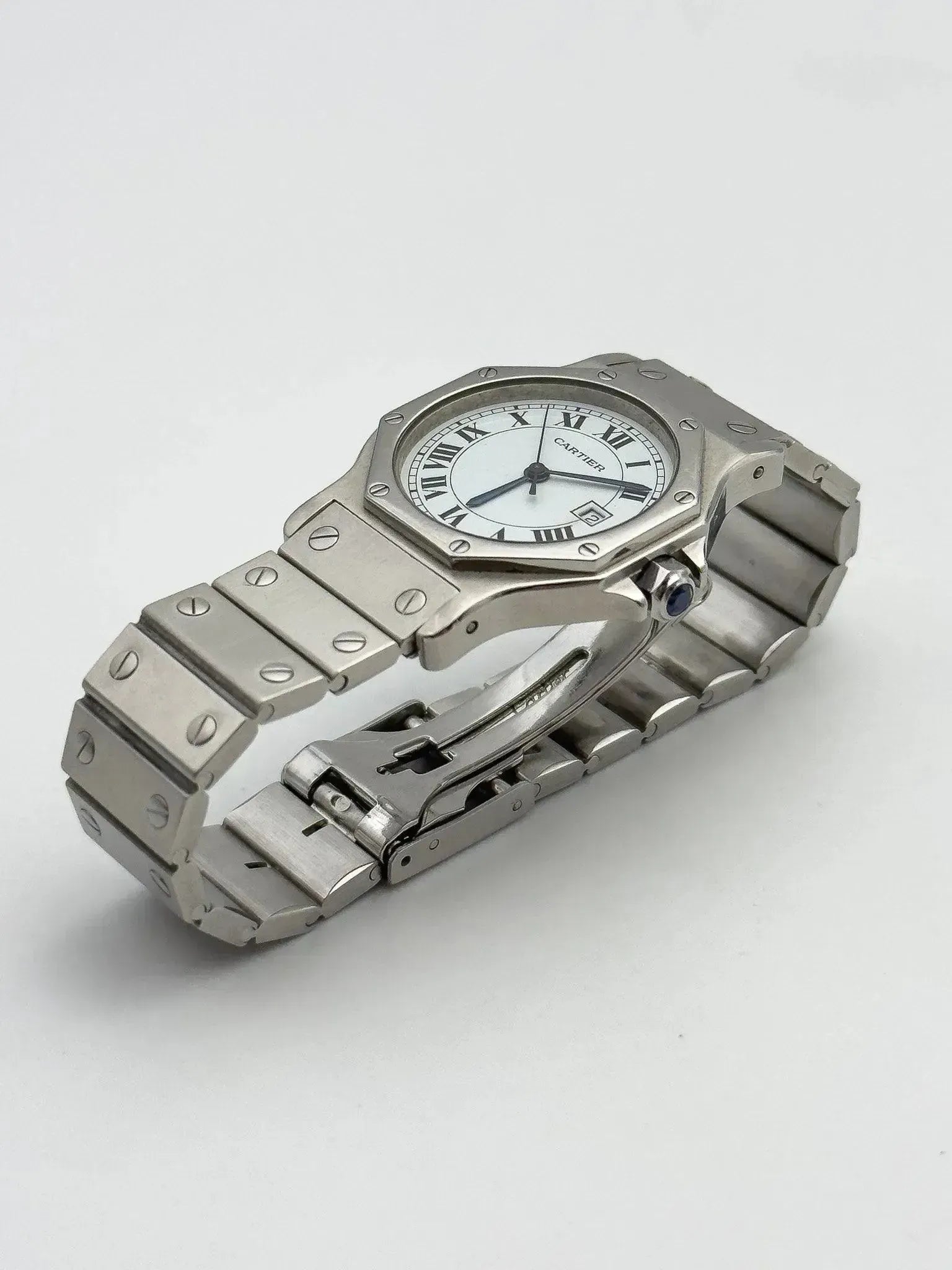 Cartier - Santos Octogonale Acier 30mm Large automatique - boite - 1980s - Atelier Victor