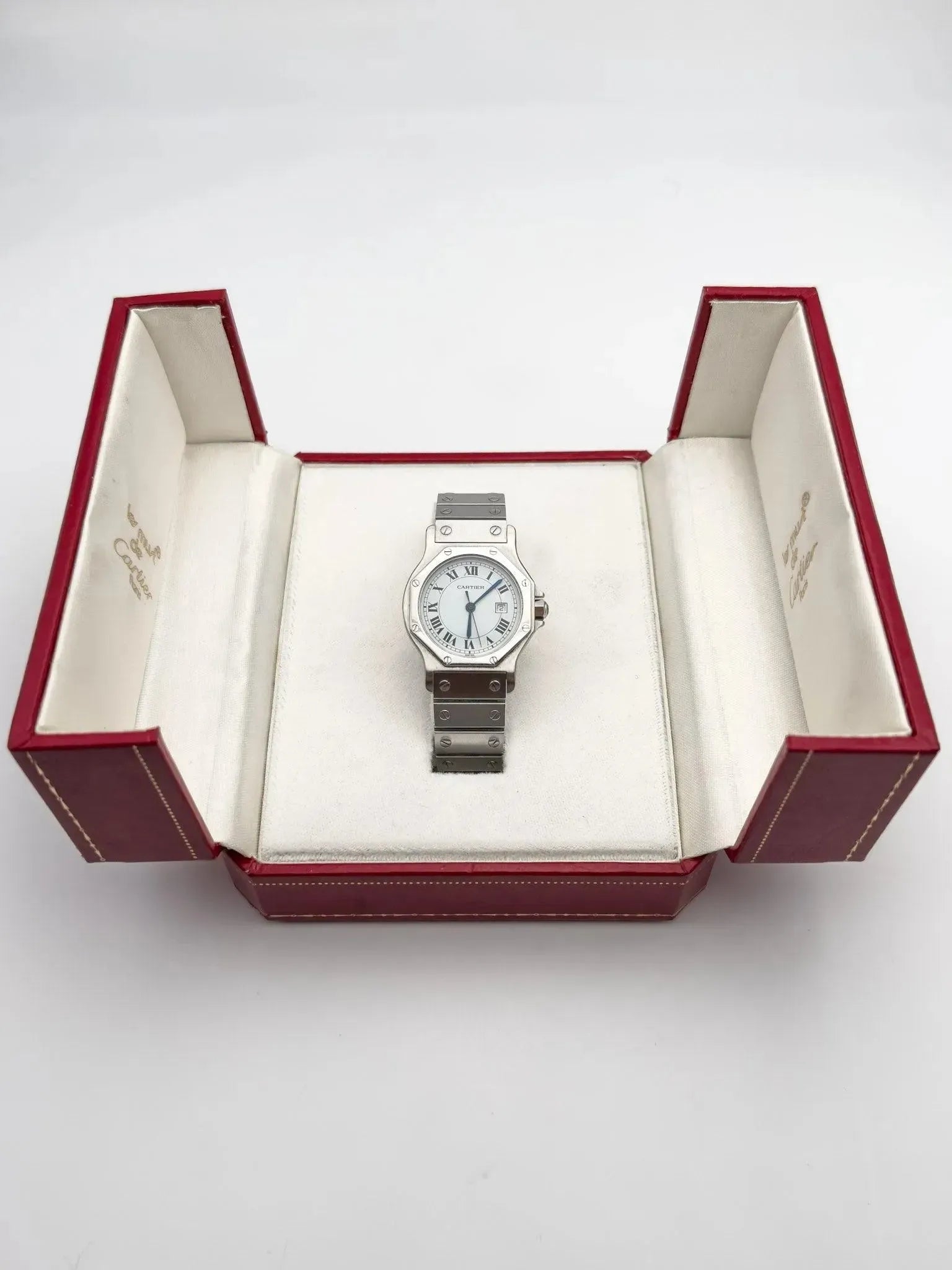 Cartier - Santos Octogonale Acier 30mm Large automatique - boite - 1980s - Atelier Victor - Vintage  Shop