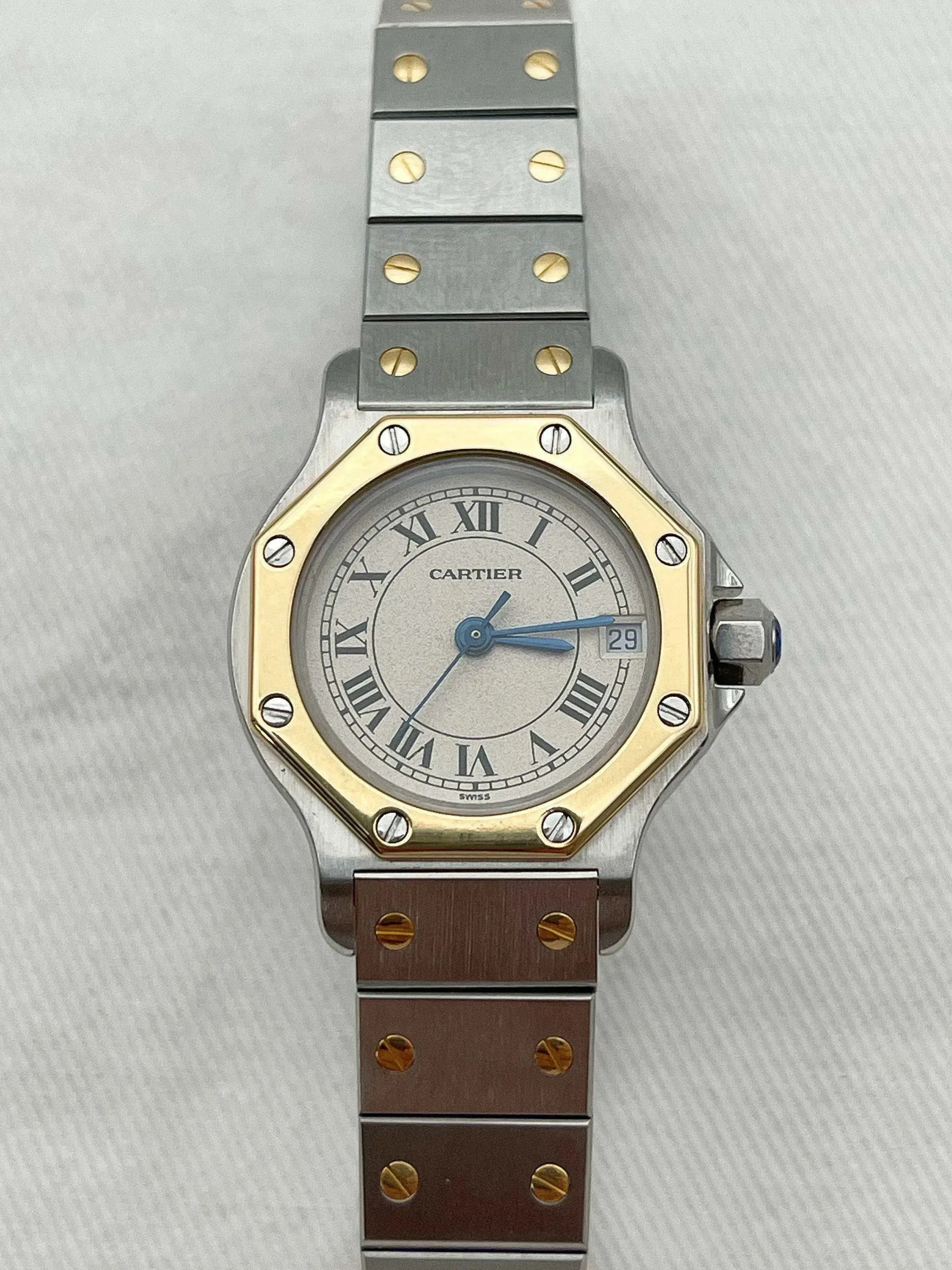 Cartier - SANTOS octogonale acier or 24mm 1879 - 1990s - Atelier Victor