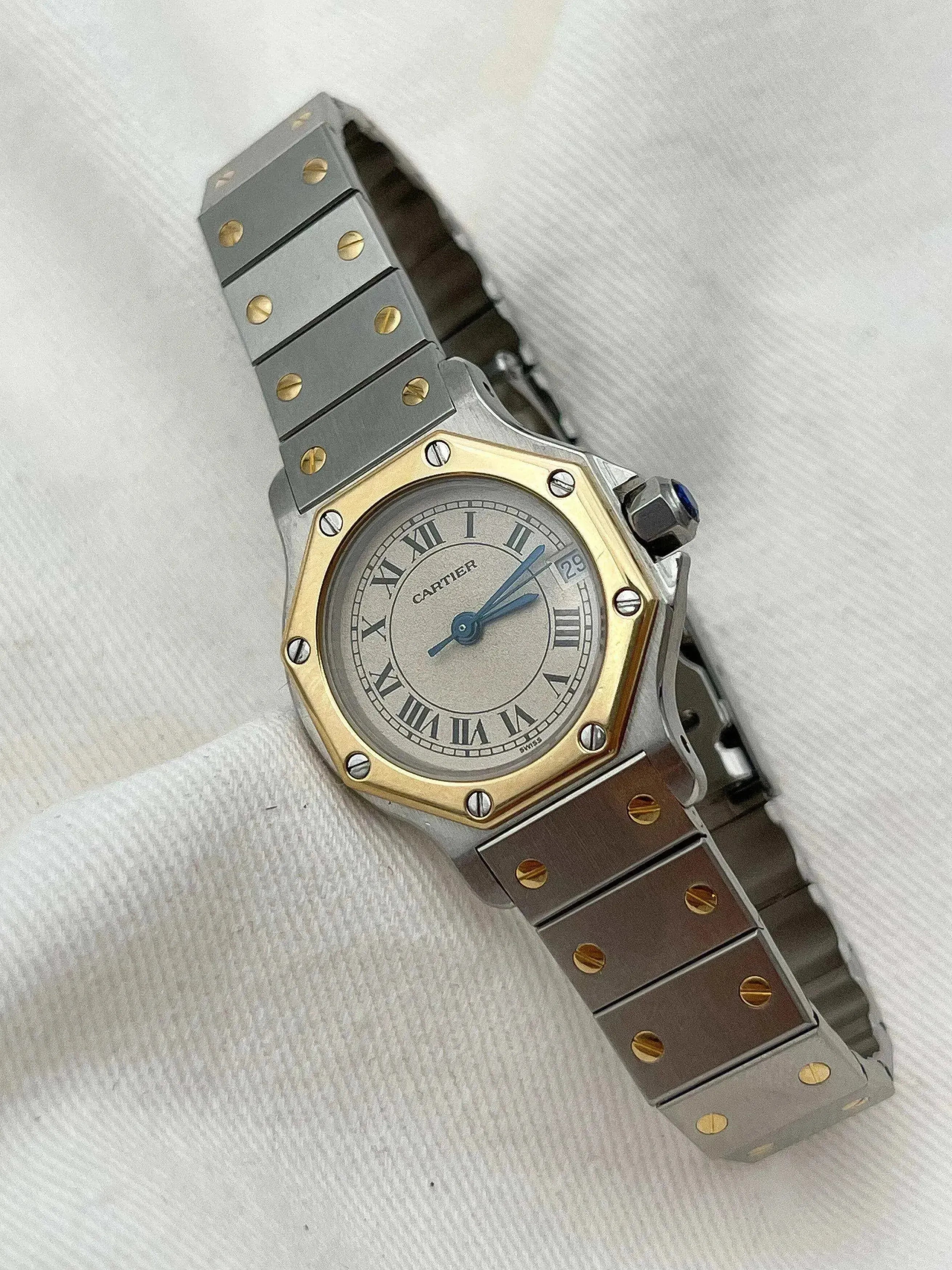 Cartier - SANTOS octogonale acier or 24mm 1879 - 1990s - Atelier Victor