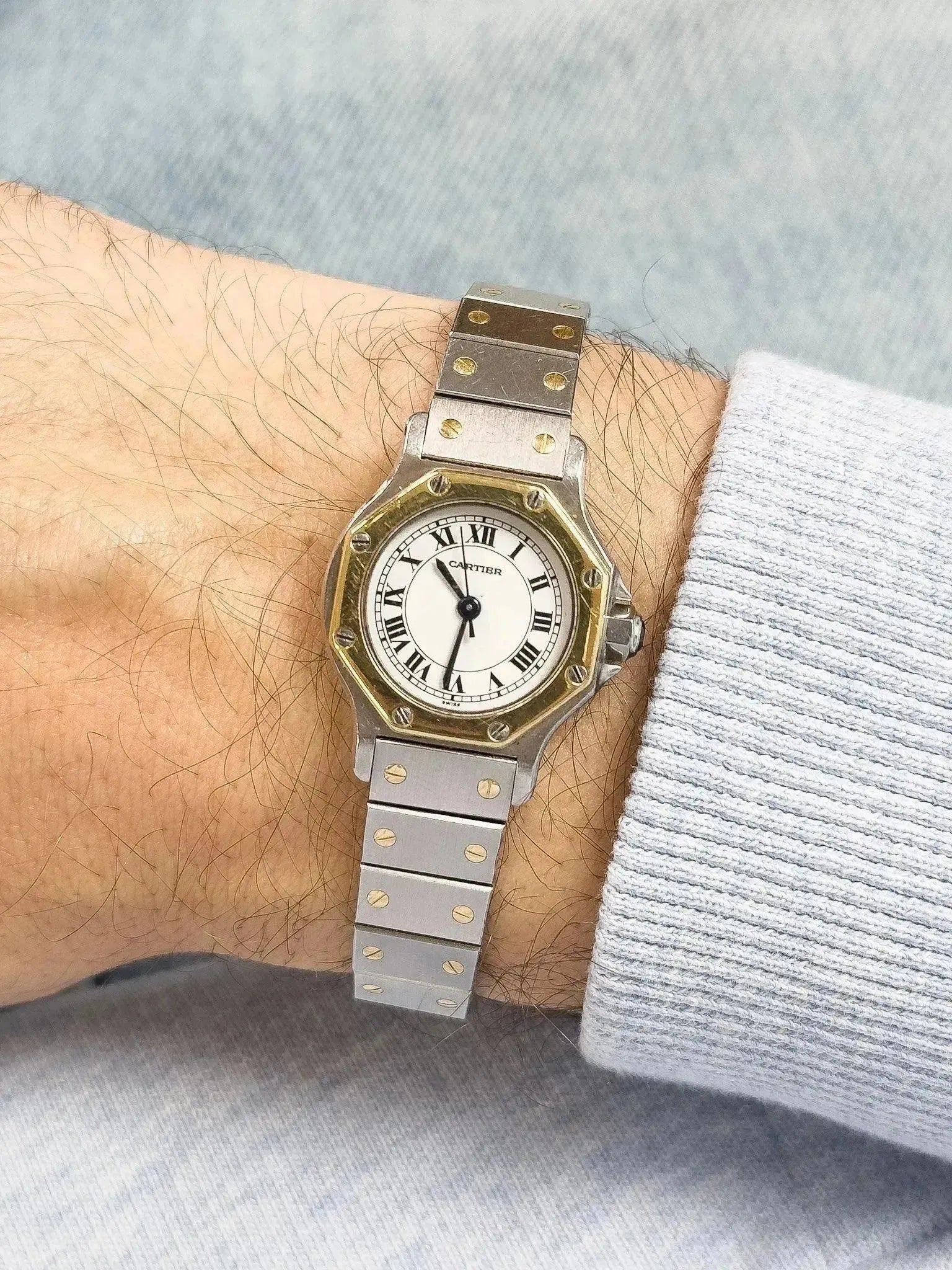 Cartier - Santos Octogonale Acier Or 24mm - 1980s - Atelier Victor Paris - Vintage Watch Shop Dubai