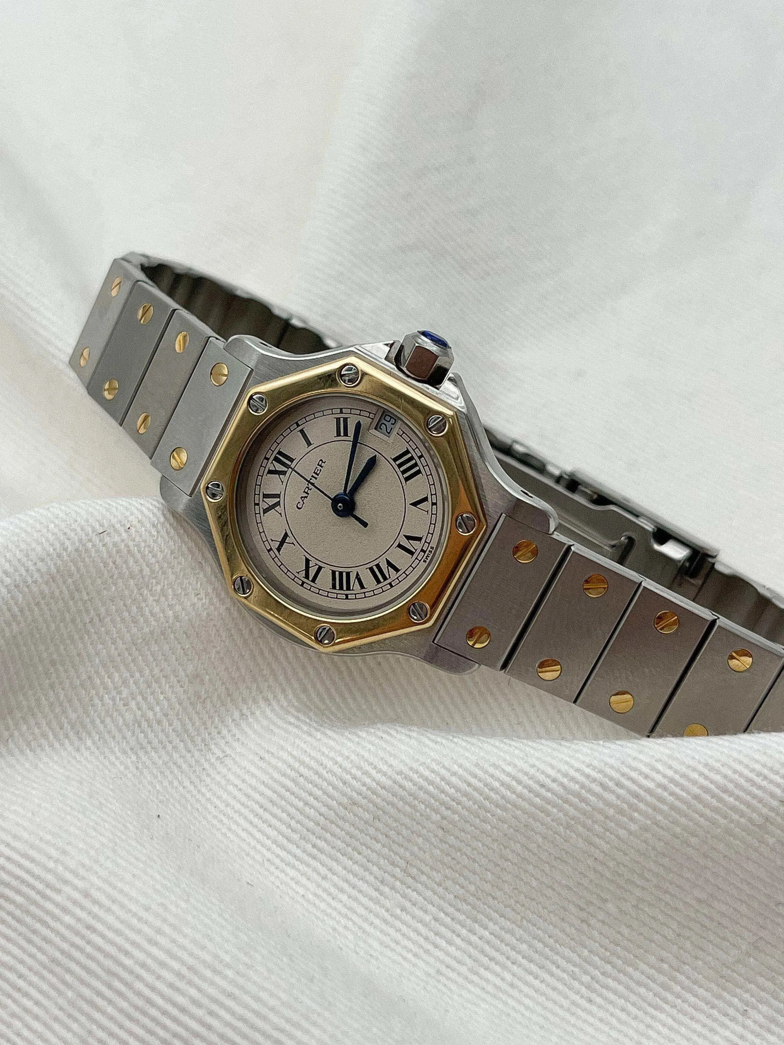 Cartier - SANTOS octogonale acier or 24mm - 1980s - Atelier Victor Paris - Vintage Watch Shop Dubai
