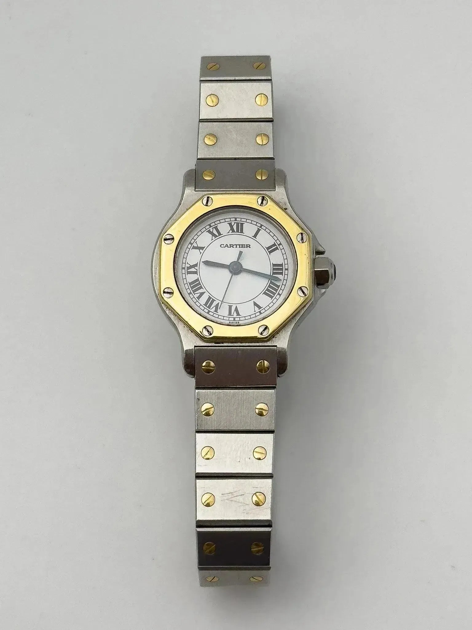 Cartier - Santos Octogonale Acier Or 24mm - 1980s - Atelier Victor Paris - Vintage Watch Shop Dubai