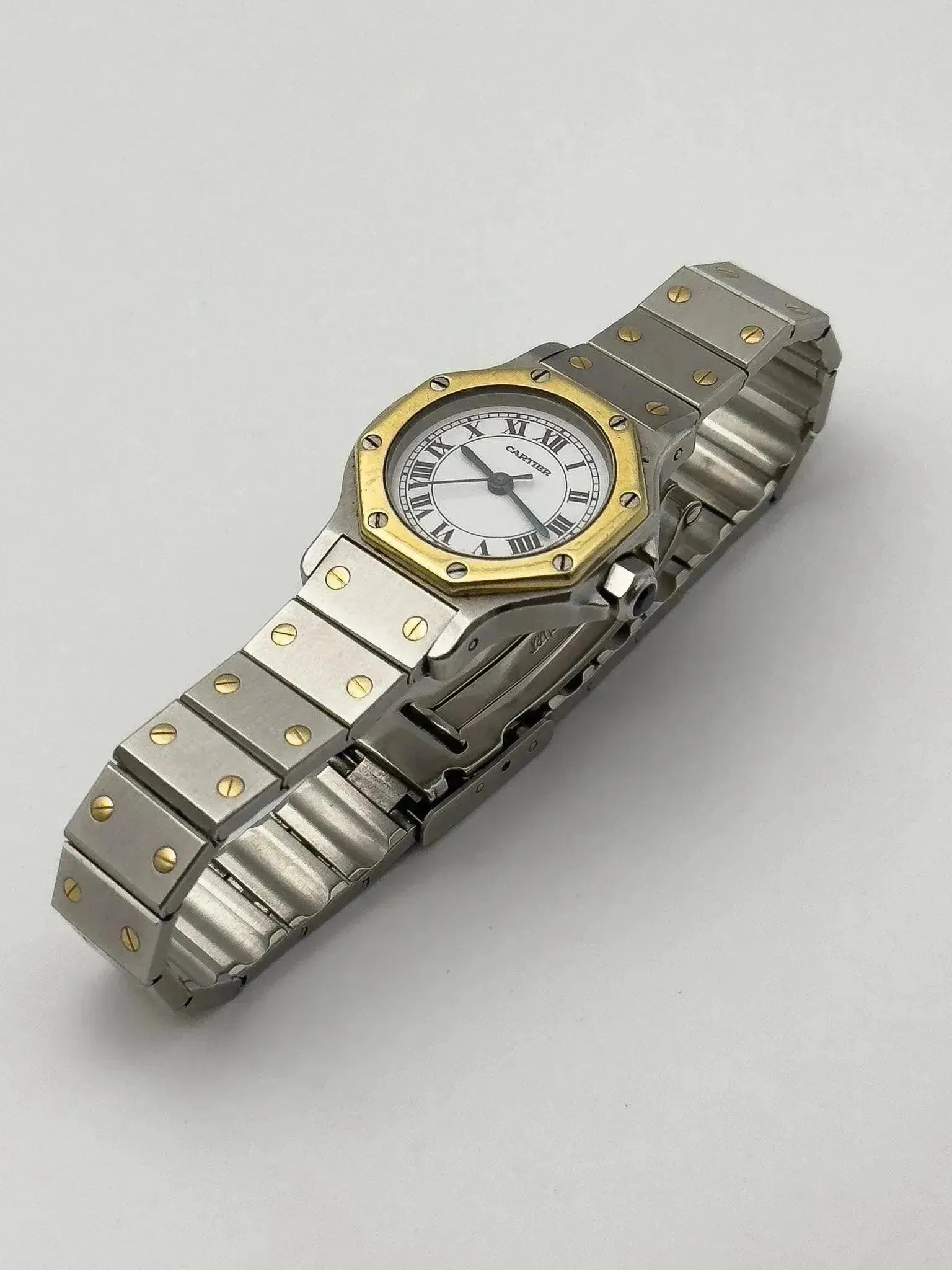 Cartier - Santos Octogonale Acier Or 24mm - 1980s - Atelier Victor Paris - Vintage Watch Shop Dubai