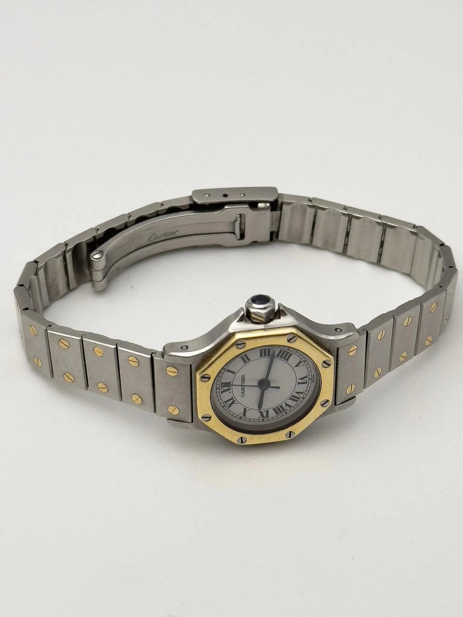 Cartier - Santos Octogonale Acier Or 24mm - 1980s - Atelier Victor Paris - Vintage Watch Shop Dubai