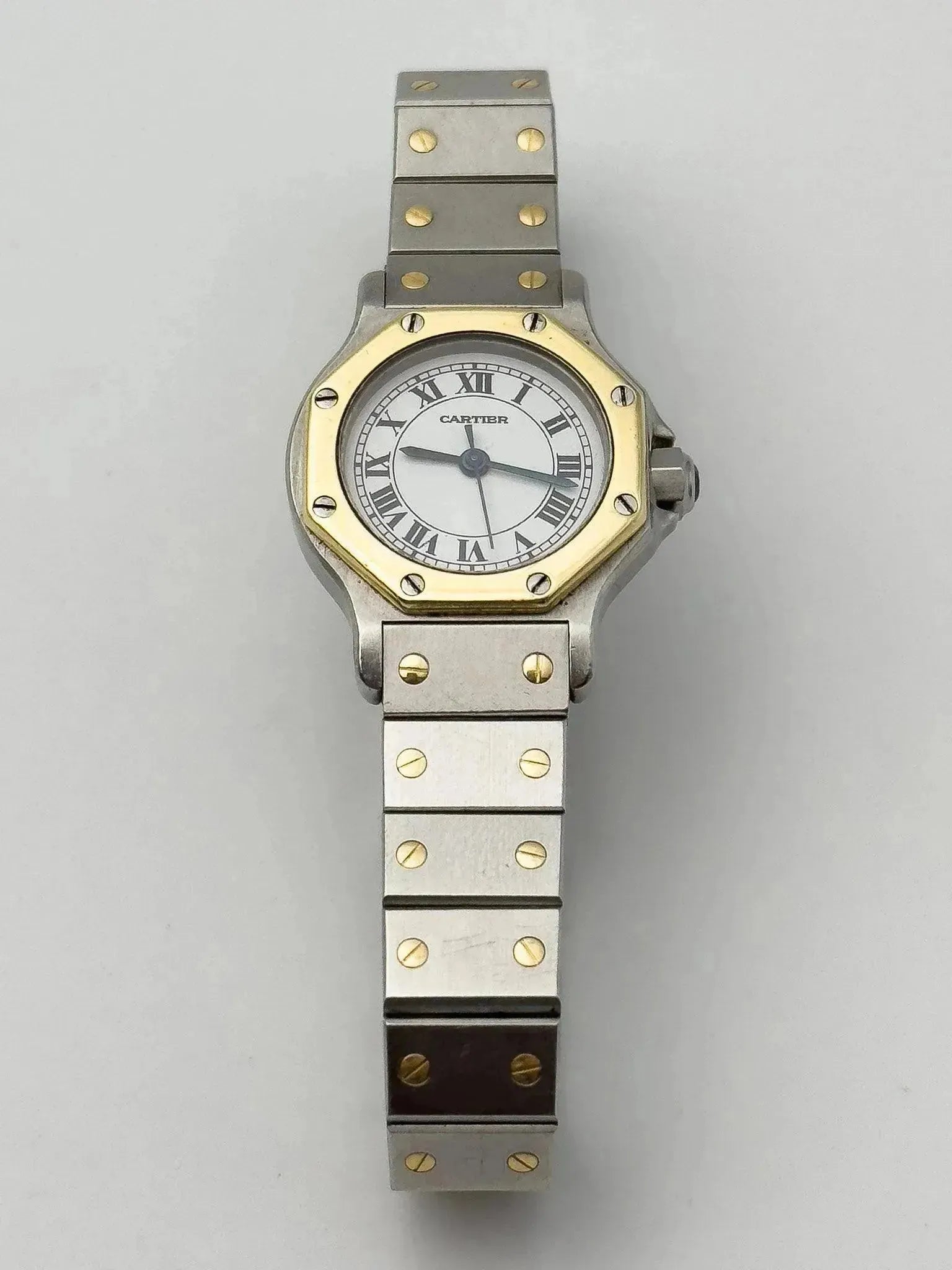 Cartier - Santos Octogonale Acier Or 24mm - 1980s - Atelier Victor Paris - Vintage Watch Shop Dubai
