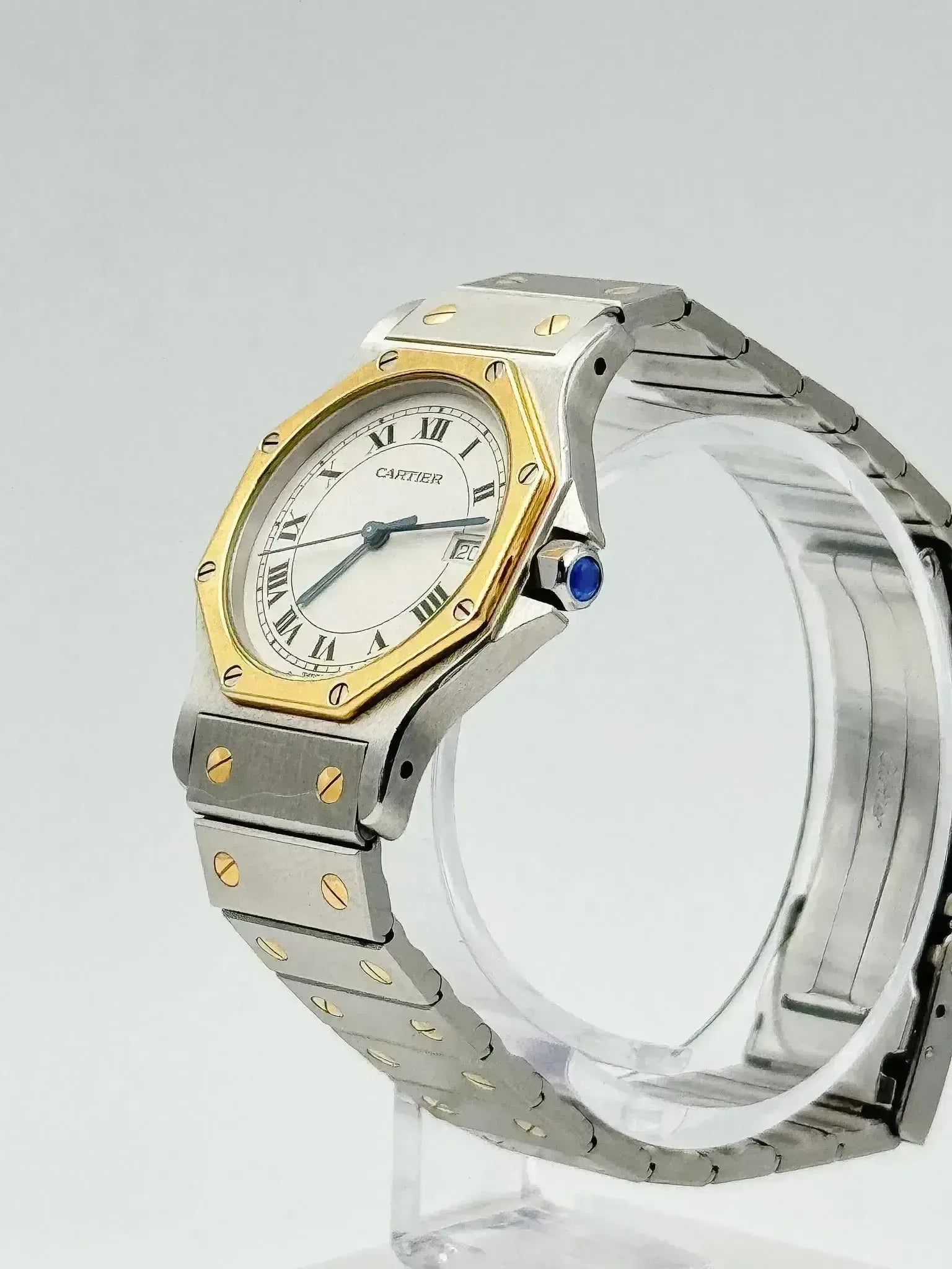 Cartier - SANTOS octagonal large quartz - 1990s - Atelier Victor