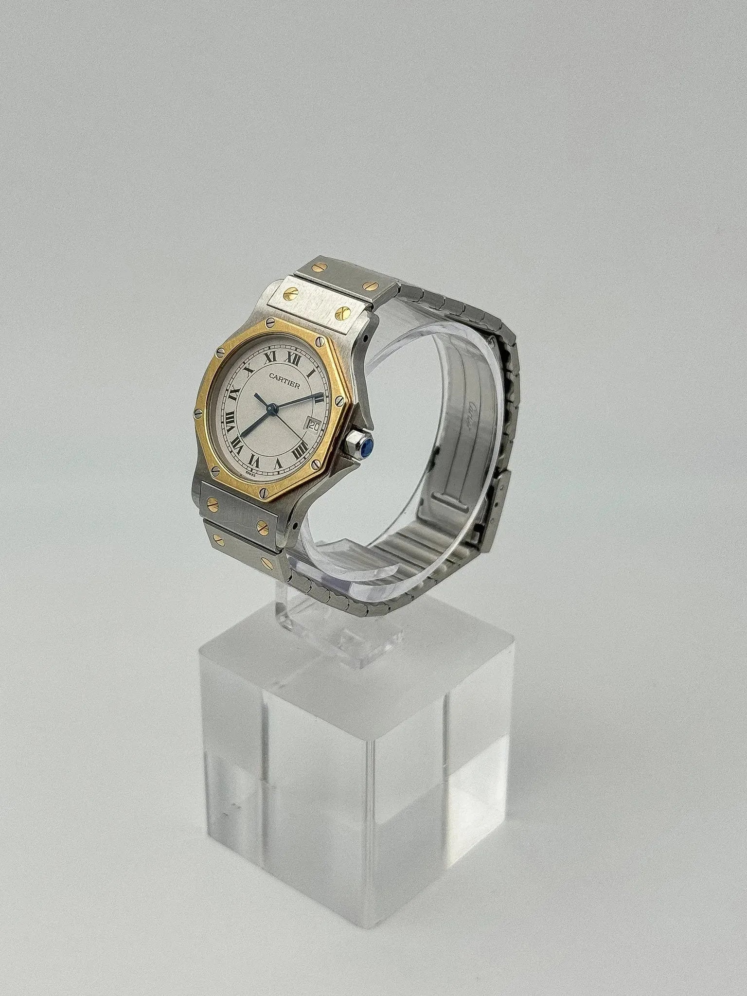 Cartier - SANTOS octogonale quartz large - 1990s - Atelier Victor Paris - Vintage Watch Shop Dubai