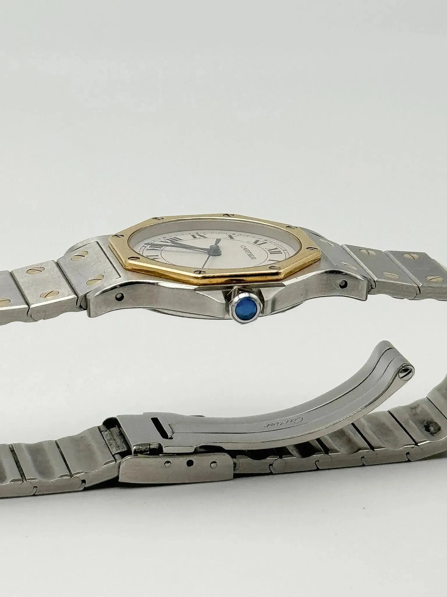 Cartier - SANTOS octogonale quartz large - 1990s - Atelier Victor Paris - Vintage Watch Shop Dubai