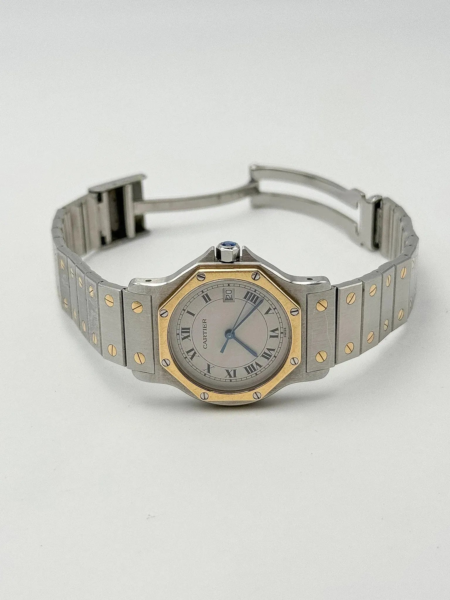 Cartier - SANTOS octogonale quartz large - 1990s - Atelier Victor Paris - Vintage Watch Shop Dubai