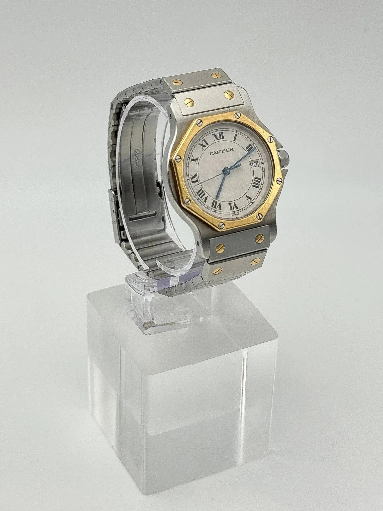 Cartier - SANTOS octogonale quartz large - 1990s - Atelier Victor Paris - Vintage Watch Shop Dubai