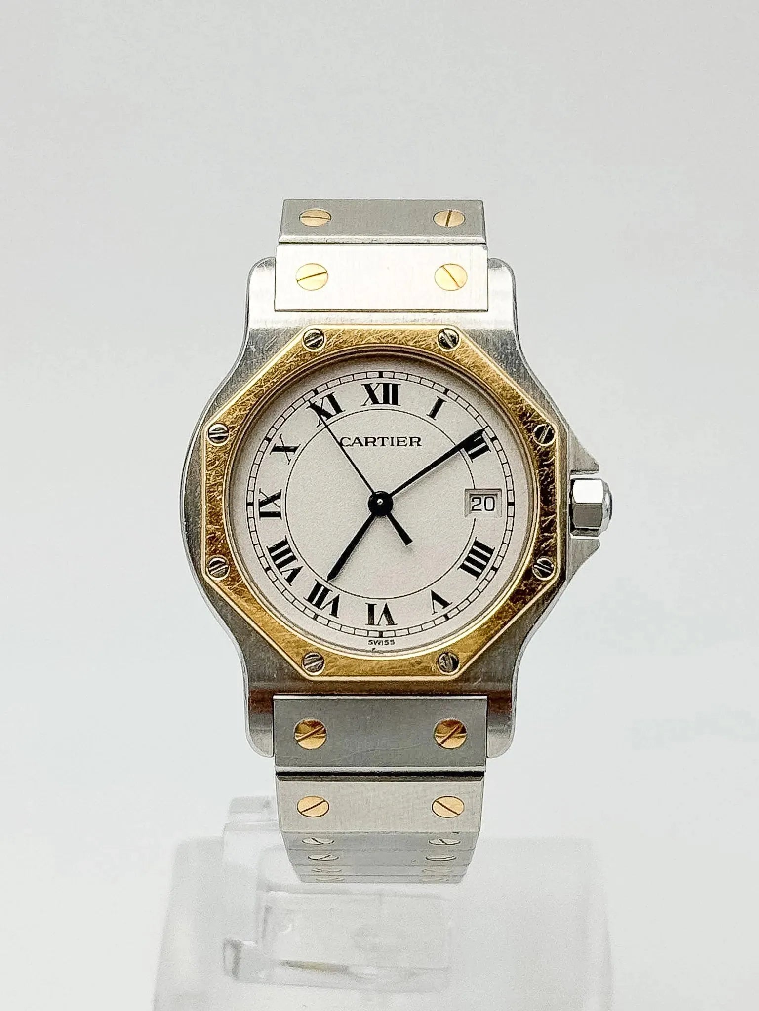 Cartier - SANTOS octogonale quartz large - 1990s - Atelier Victor - Vintage  Shop