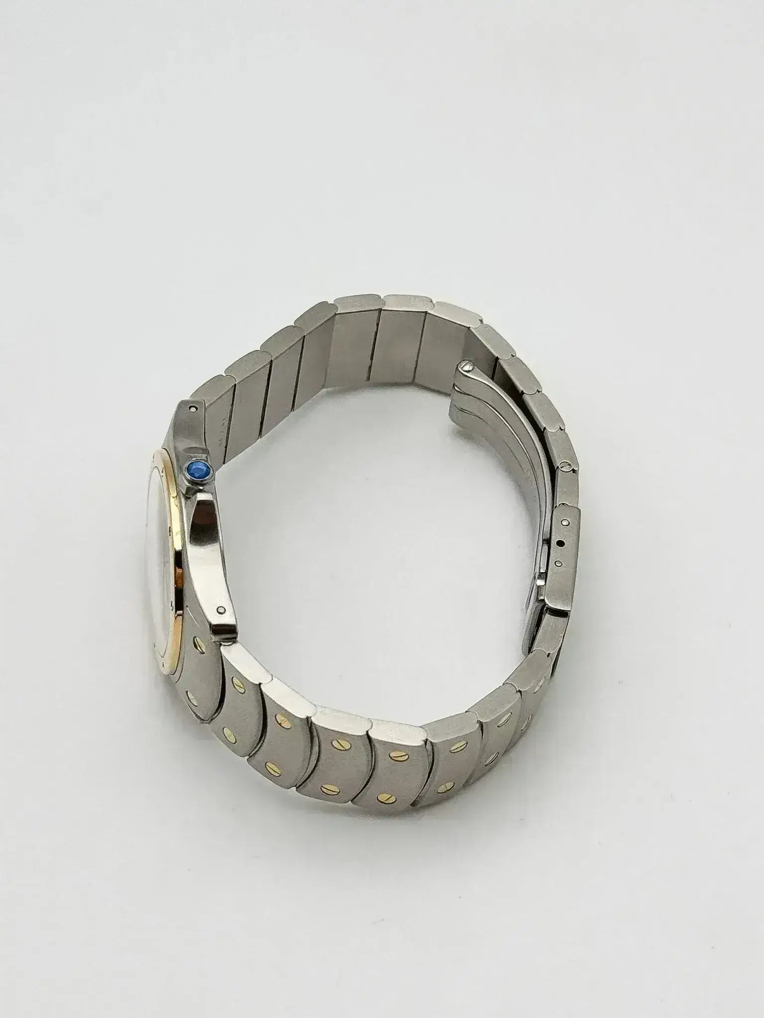 Cartier - Santos 圆形钢18k 黄金30毫米- 2000年代