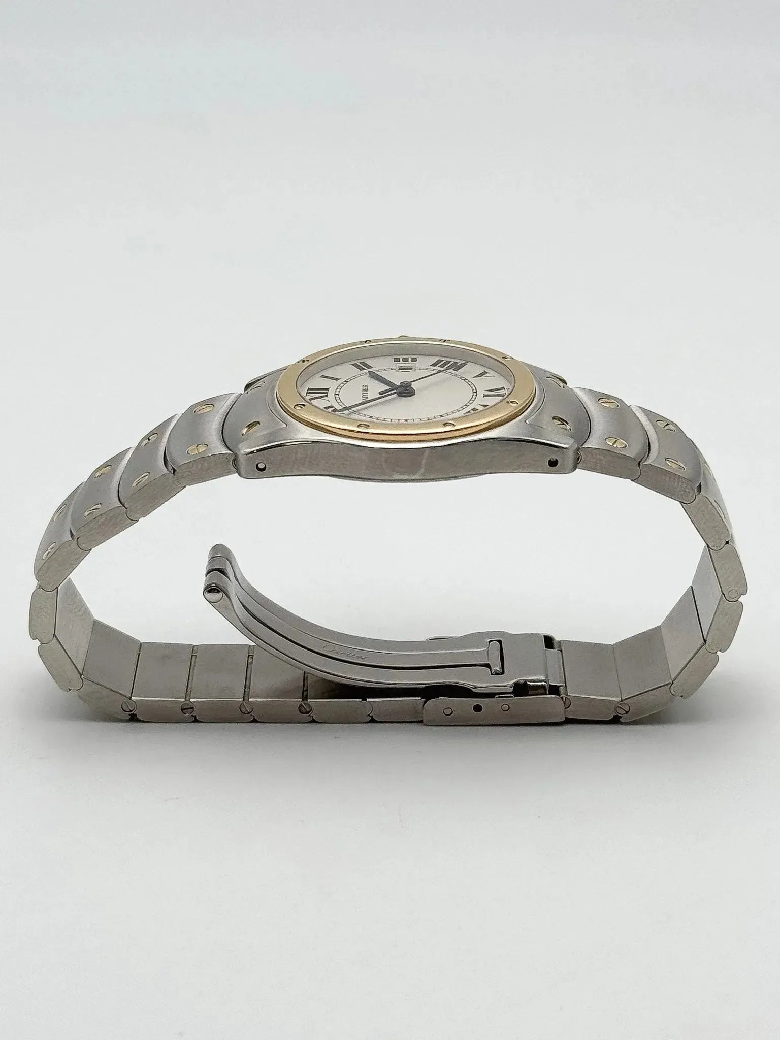 Cartier - Santos Ronde Acier Or 18k 30mm - 2000S - Atelier Victor - Vintage  Shop