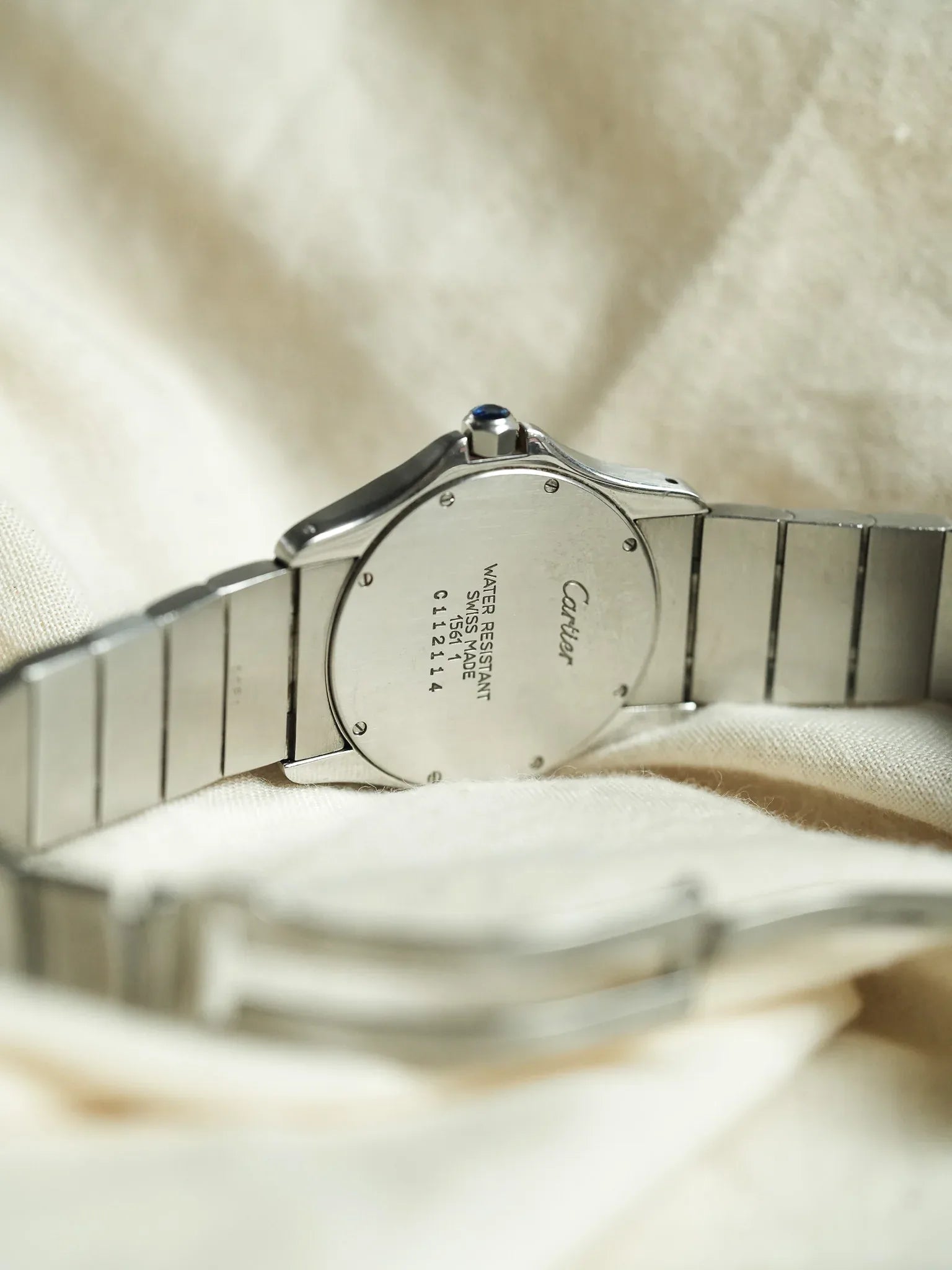 Cartier - Santos Ronde GM Acier référence 1561 - 1990s - Atelier Victor - Vintage  Shop