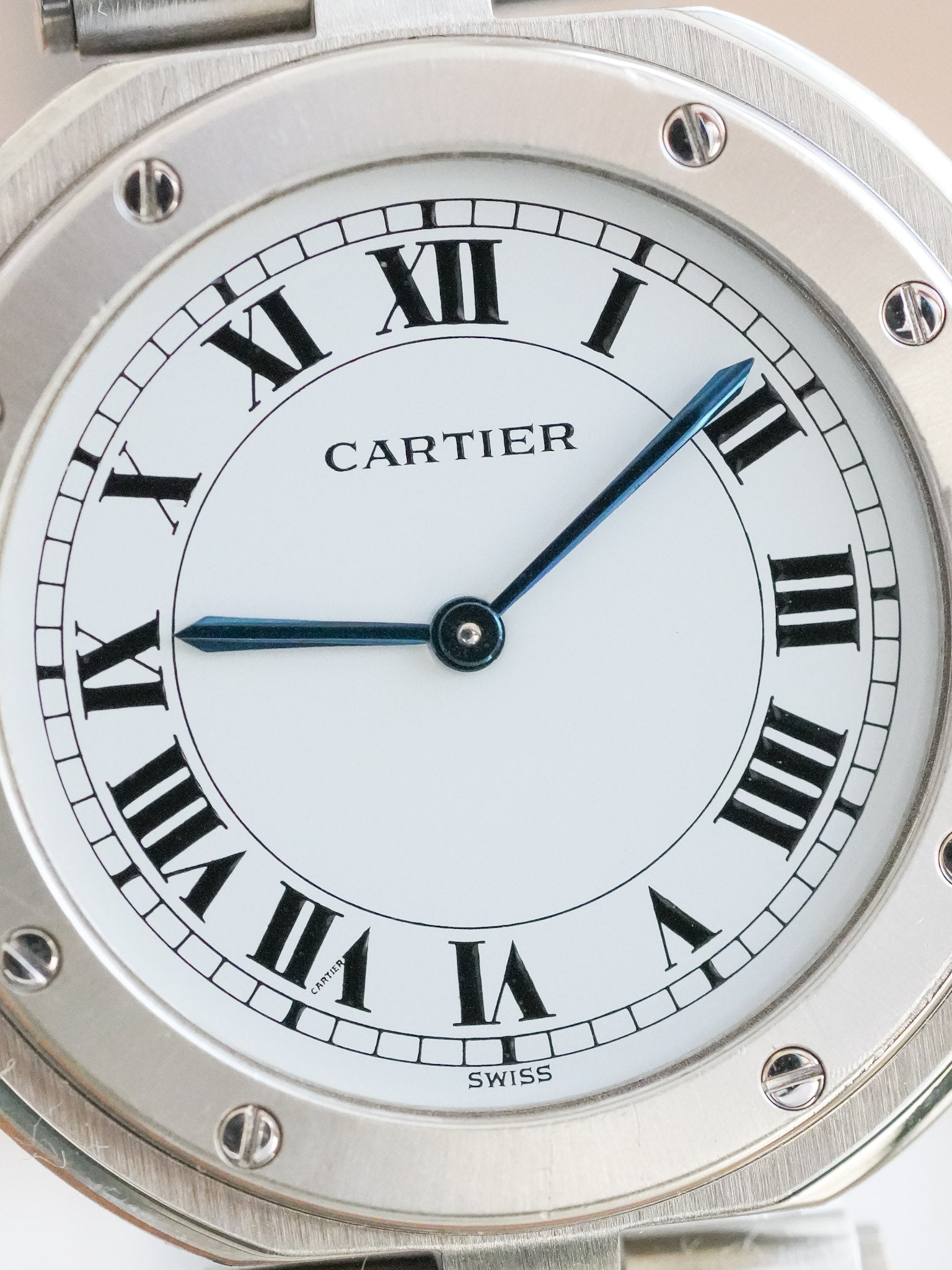 Cartier - Santos Vendome Ultra plate Acier - 1980s - Atelier Victor Paris - Vintage Watch Shop Dubai