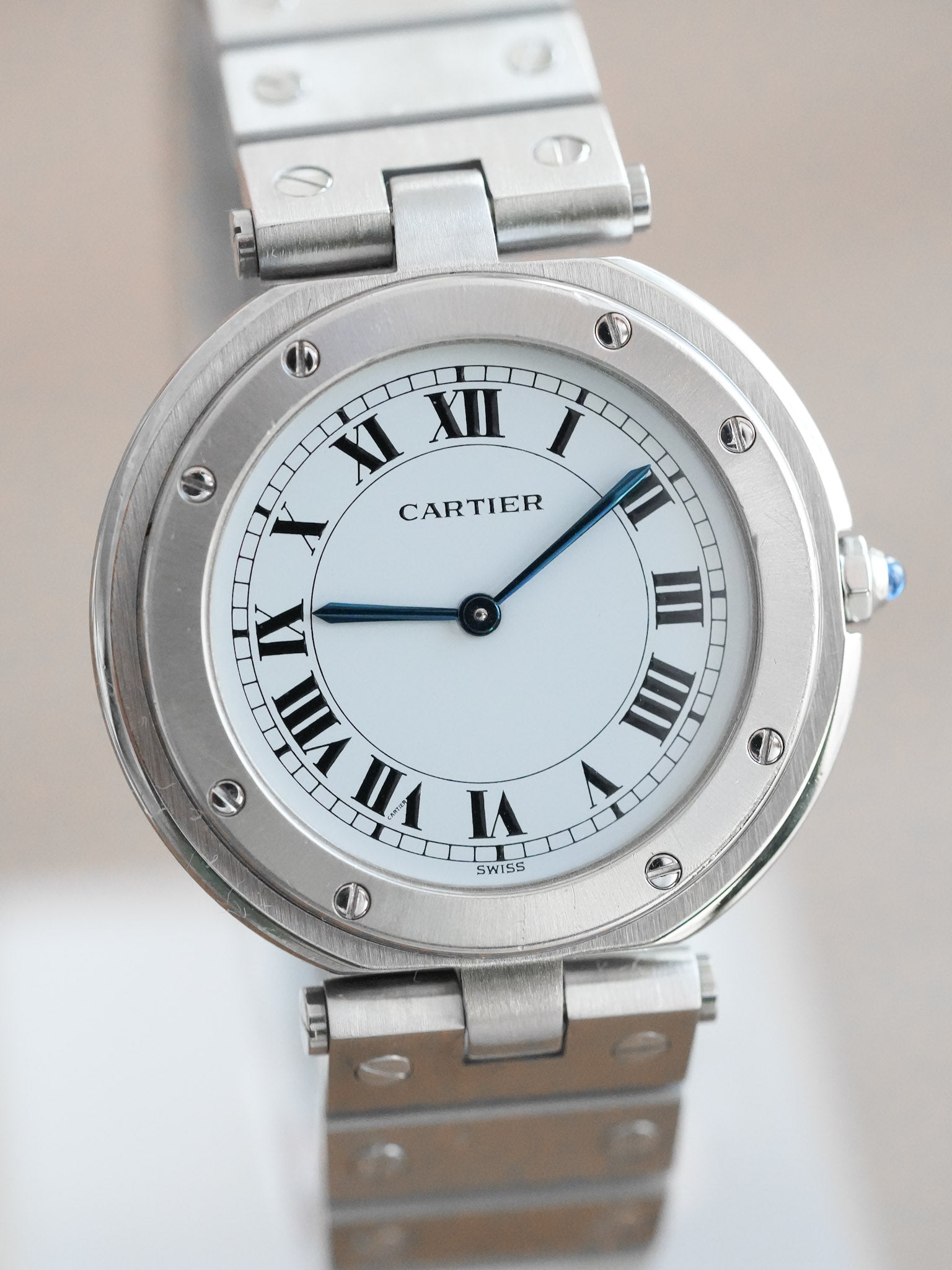 Cartier - Santos Vendome Ultra plate Acier - 1980s - Atelier Victor Paris - Vintage Watch Shop Dubai