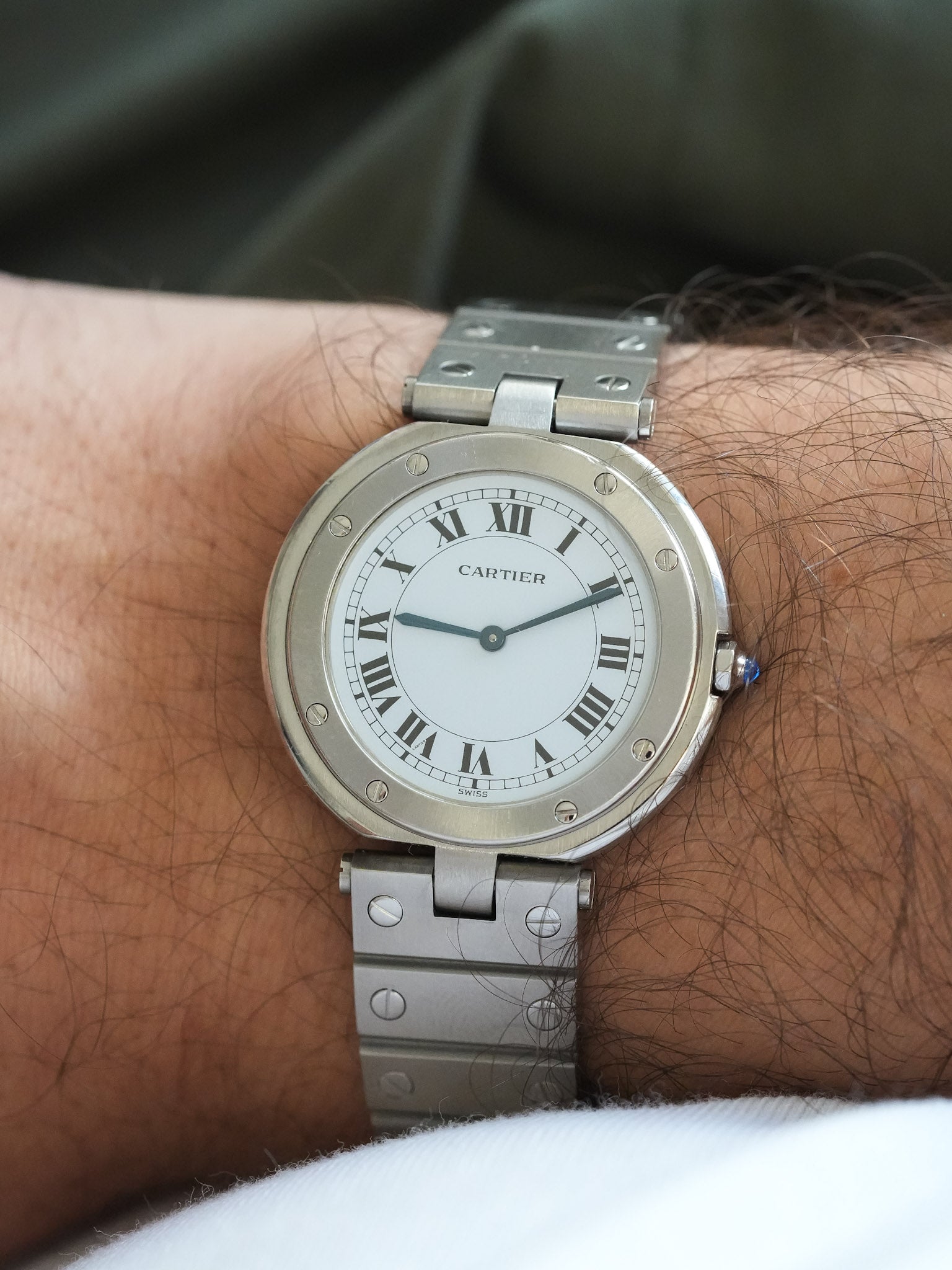 Cartier - Santos Vendome Ultra plate Acier - 1980s - Atelier Victor Paris - Vintage Watch Shop Dubai