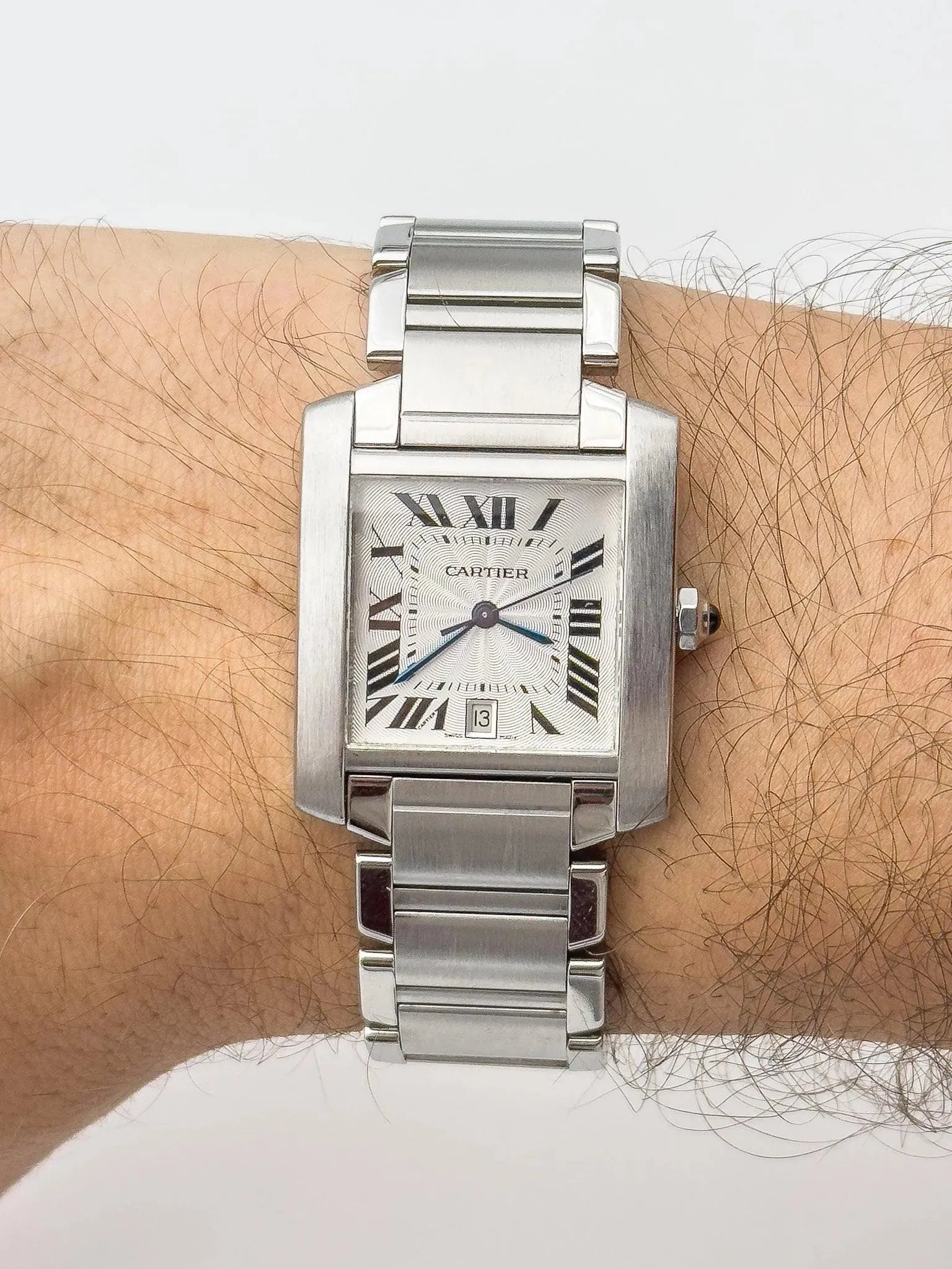 Cartier - Tank Française LM Auto - boîte - 2000S - Atelier Victor Paris - Vintage Watch Shop Dubai