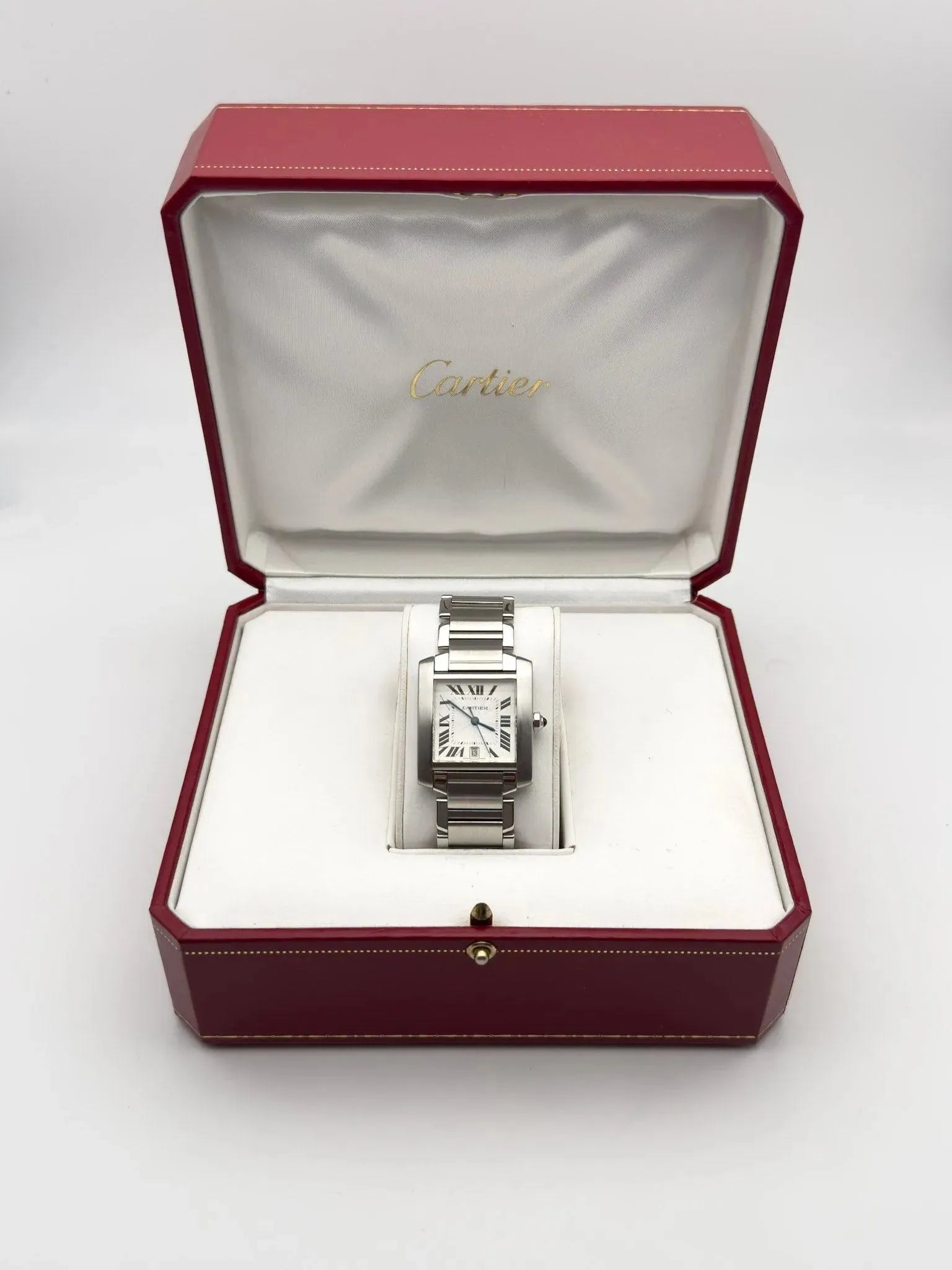 Cartier - Tank Française LM Auto - boîte - 2000S - Atelier Victor Paris - Vintage Watch Shop Dubai