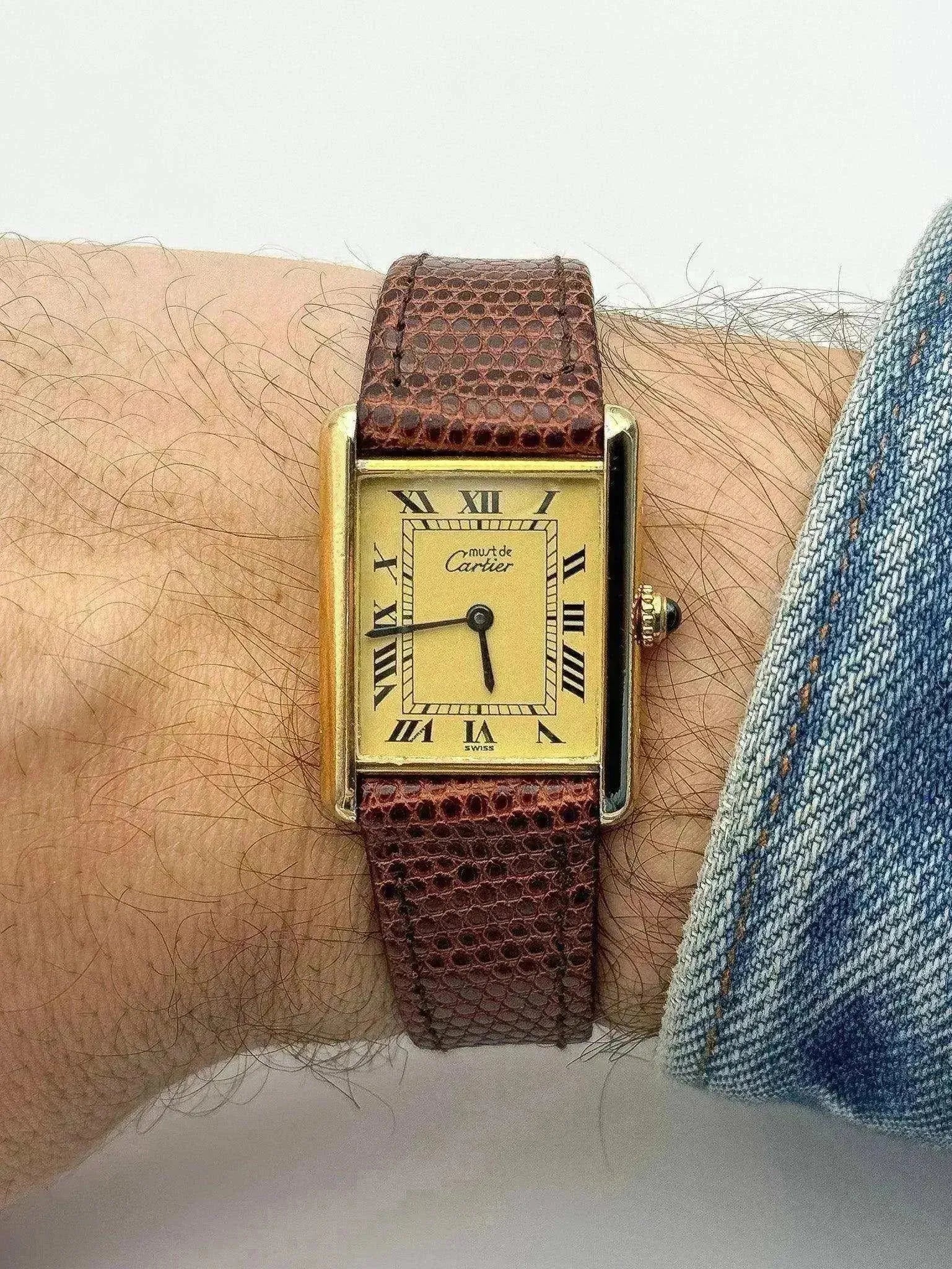 Cartier - Tank Must LM Vermeil Cadran Or - 1980S - Atelier Victor