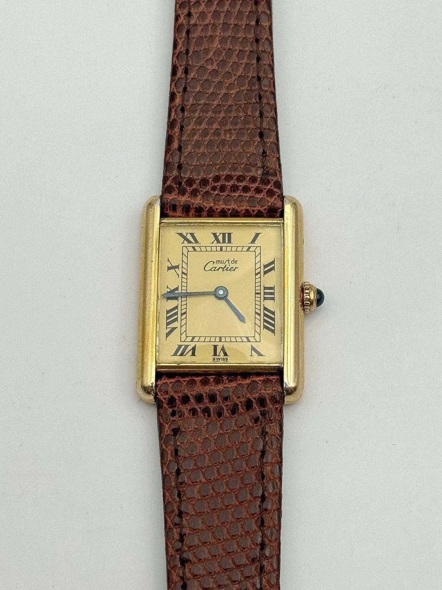 Cartier - Tank Must LM Vermeil Cadran Or - 1980S - Atelier Victor - Vintage  Shop
