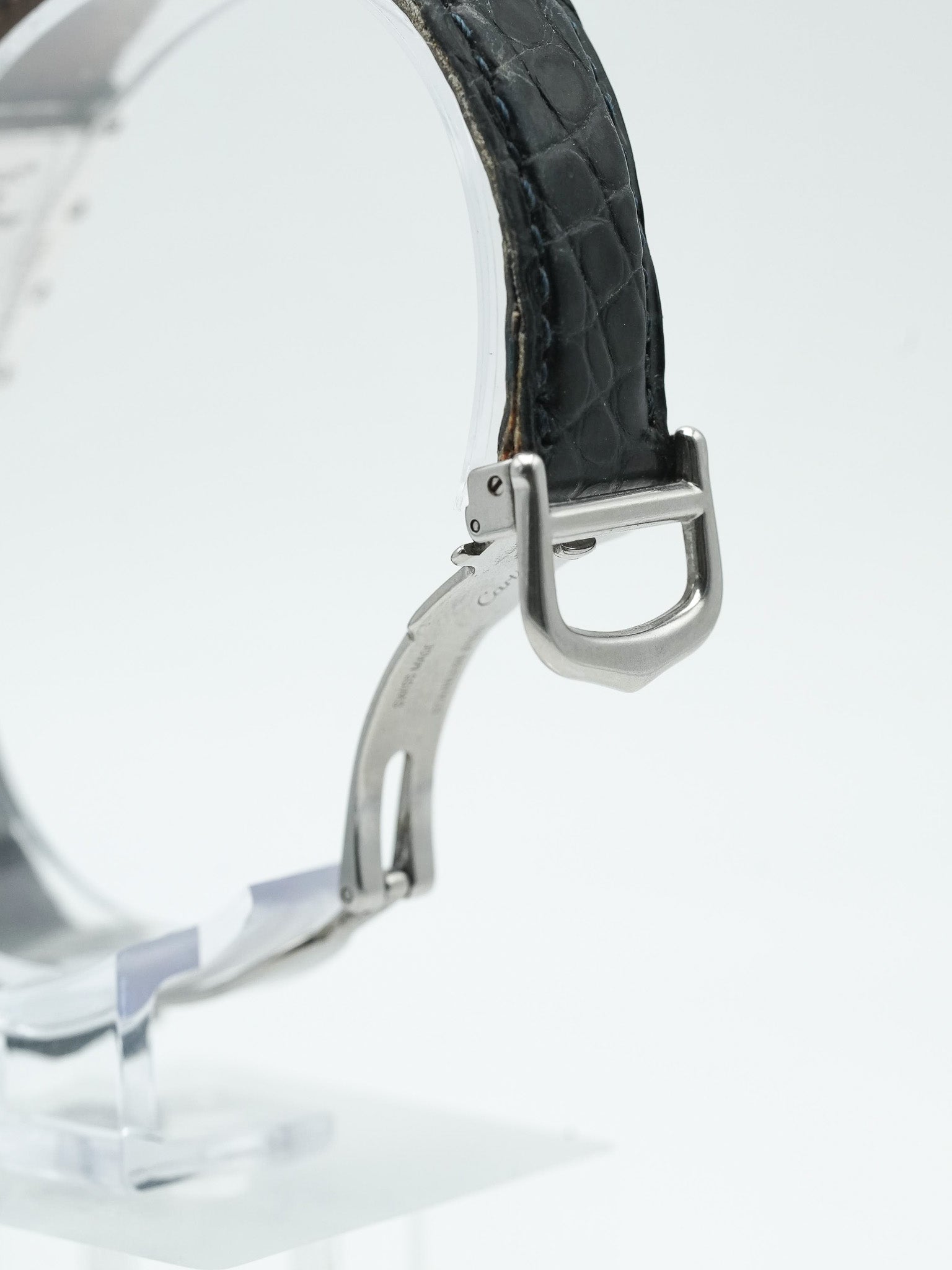 Cartier - Tank Must SM 2416 en argent massif index bleu - 1990s - Atelier Victor Paris - Vintage Watch Shop Dubai