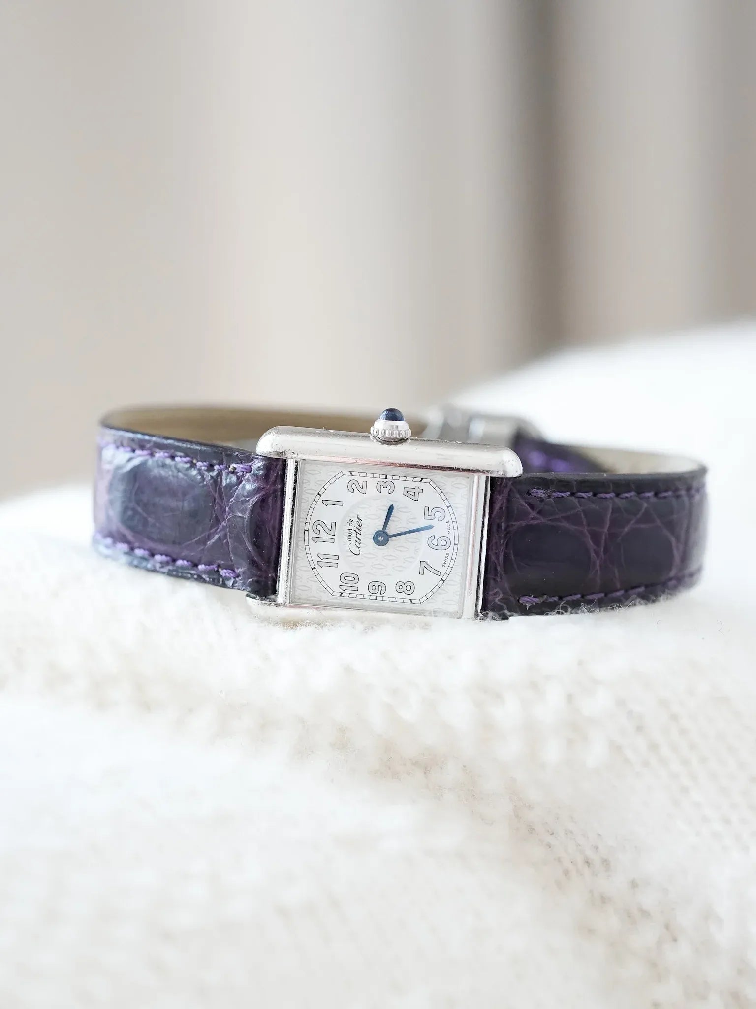 時計 Cartier ARGENT 925 Cartier - Tank Must Solid Silver with Buckle folding clasp - 1990s