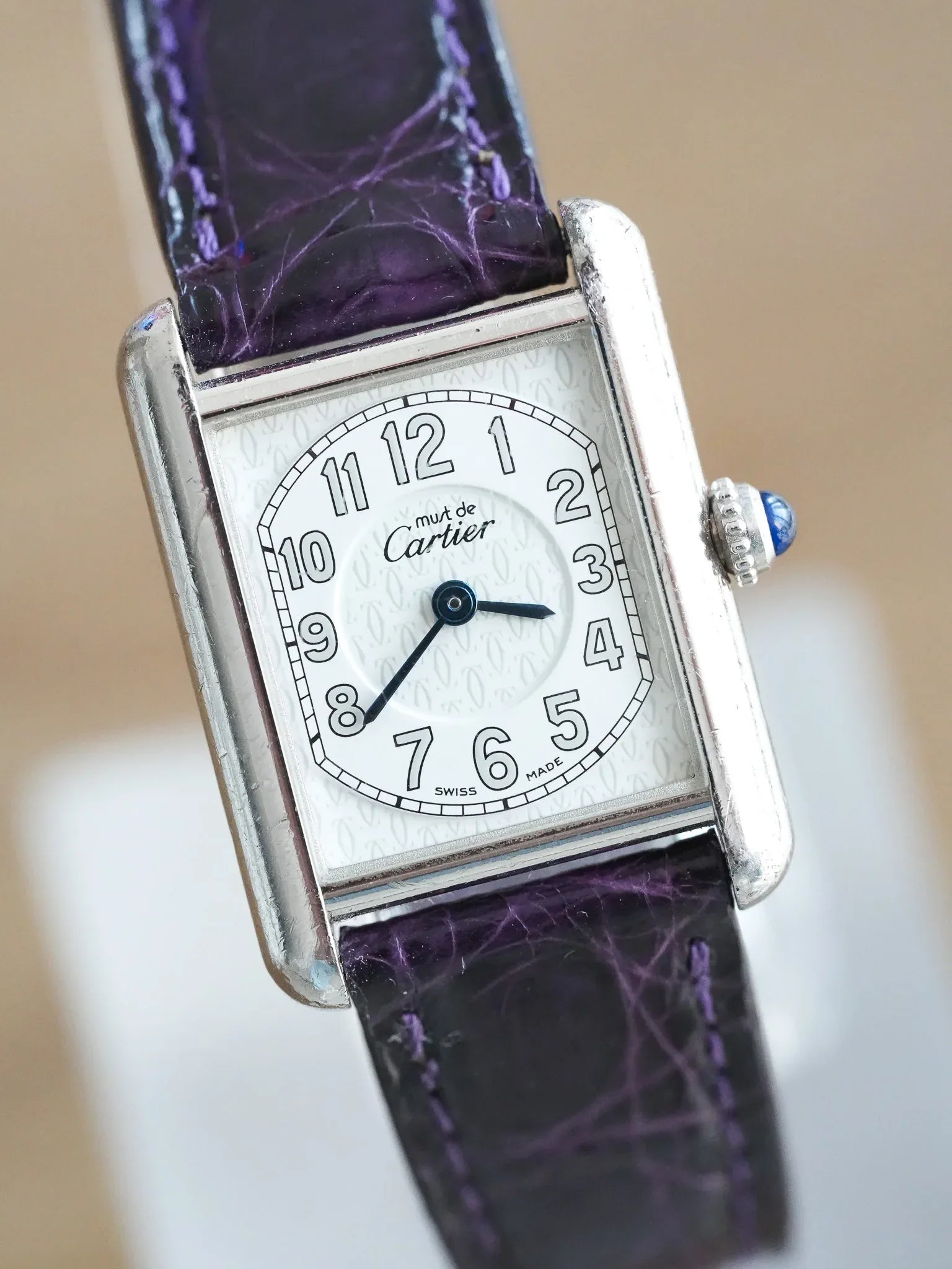 Cartier - Tank Must SM Argent massif avec boucle déployante - 1990s - Atelier Victor - Vintage  Shop