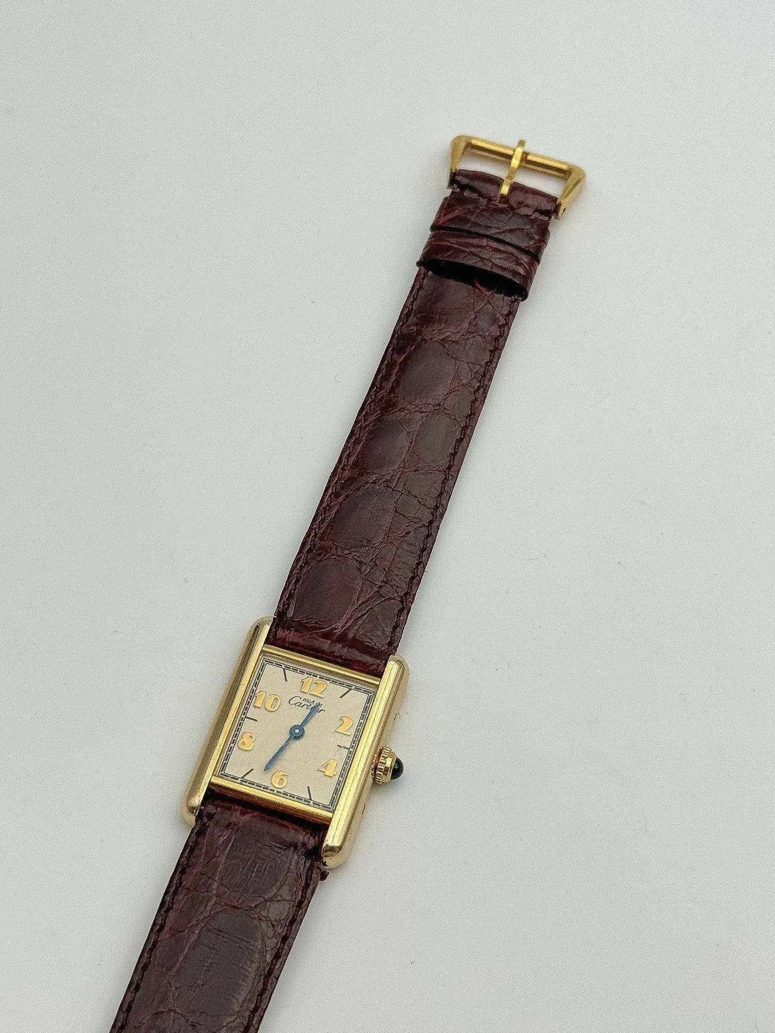 Cartier - Tank Must Sm Vermeil arabes - 1980s - Atelier Victor Paris - Vintage Watch Shop Dubai