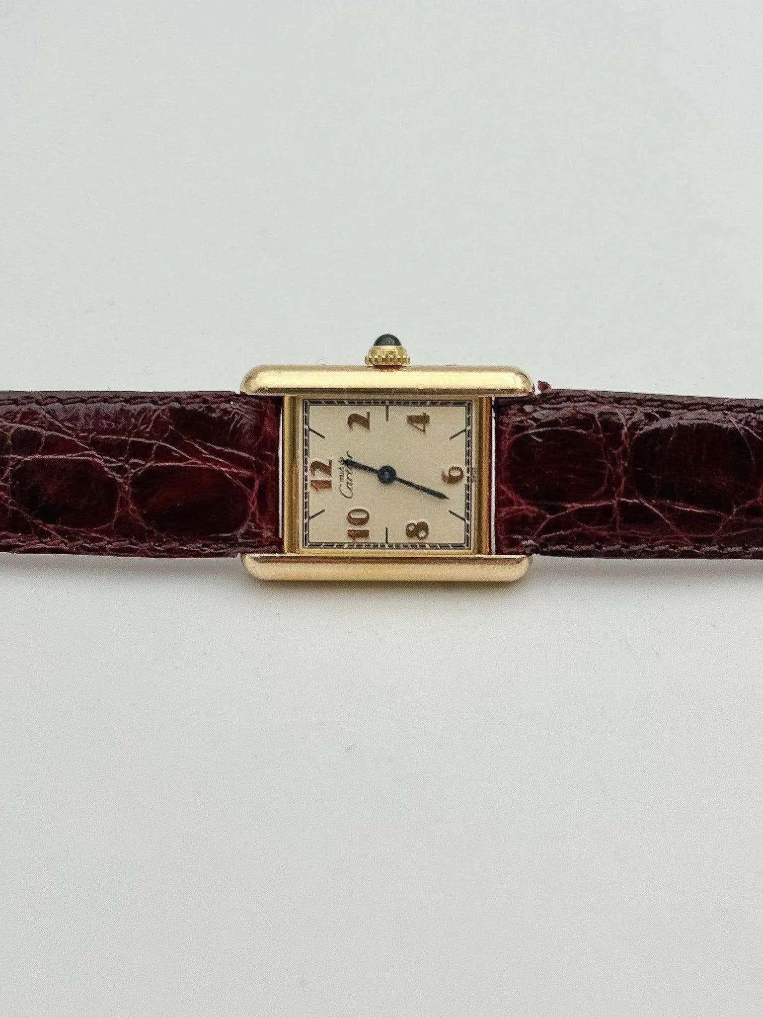 Cartier - Tank Must Sm Vermeil arabes - 1980s - Atelier Victor Paris - Vintage Watch Shop Dubai