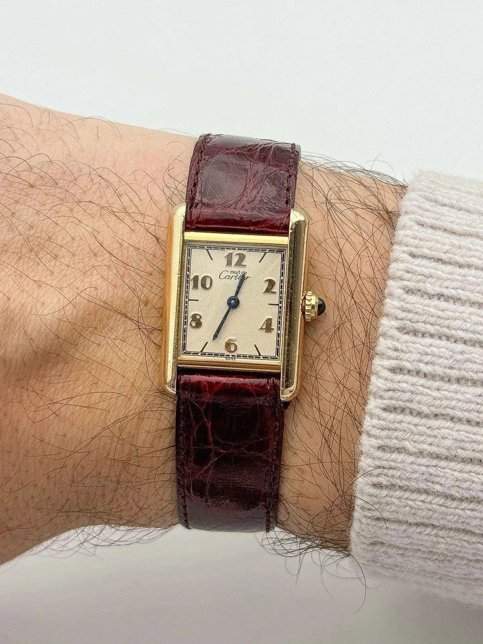 Cartier - Tank Must Sm Vermeil arabes - 1980s - Atelier Victor Paris - Vintage Watch Shop Dubai