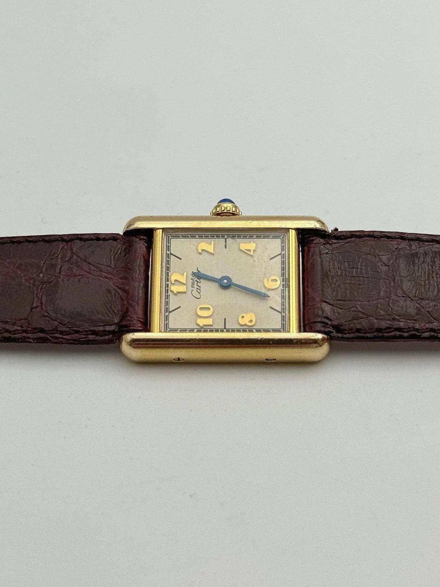 Cartier - Tank Must Sm Vermeil arabes - 1980s - Atelier Victor Paris - Vintage Watch Shop Dubai