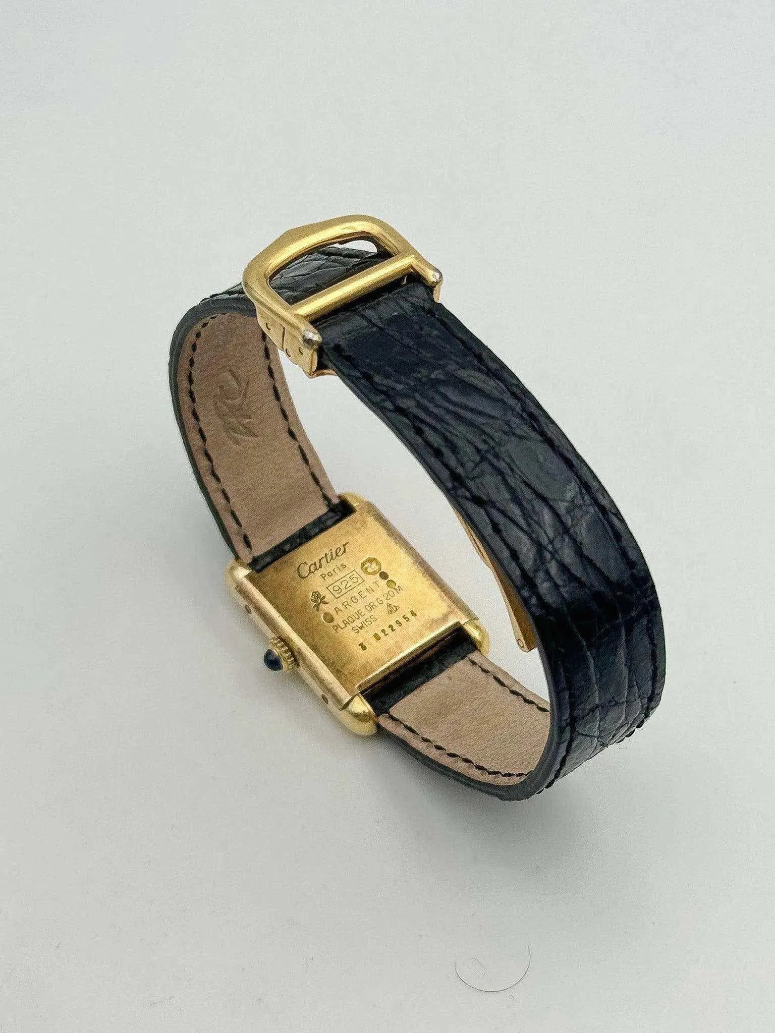 Cartier - Tank Must SM Vermeil Boucle Déployante - 1980s - Atelier Victor Paris - Vintage Watch Shop Dubai