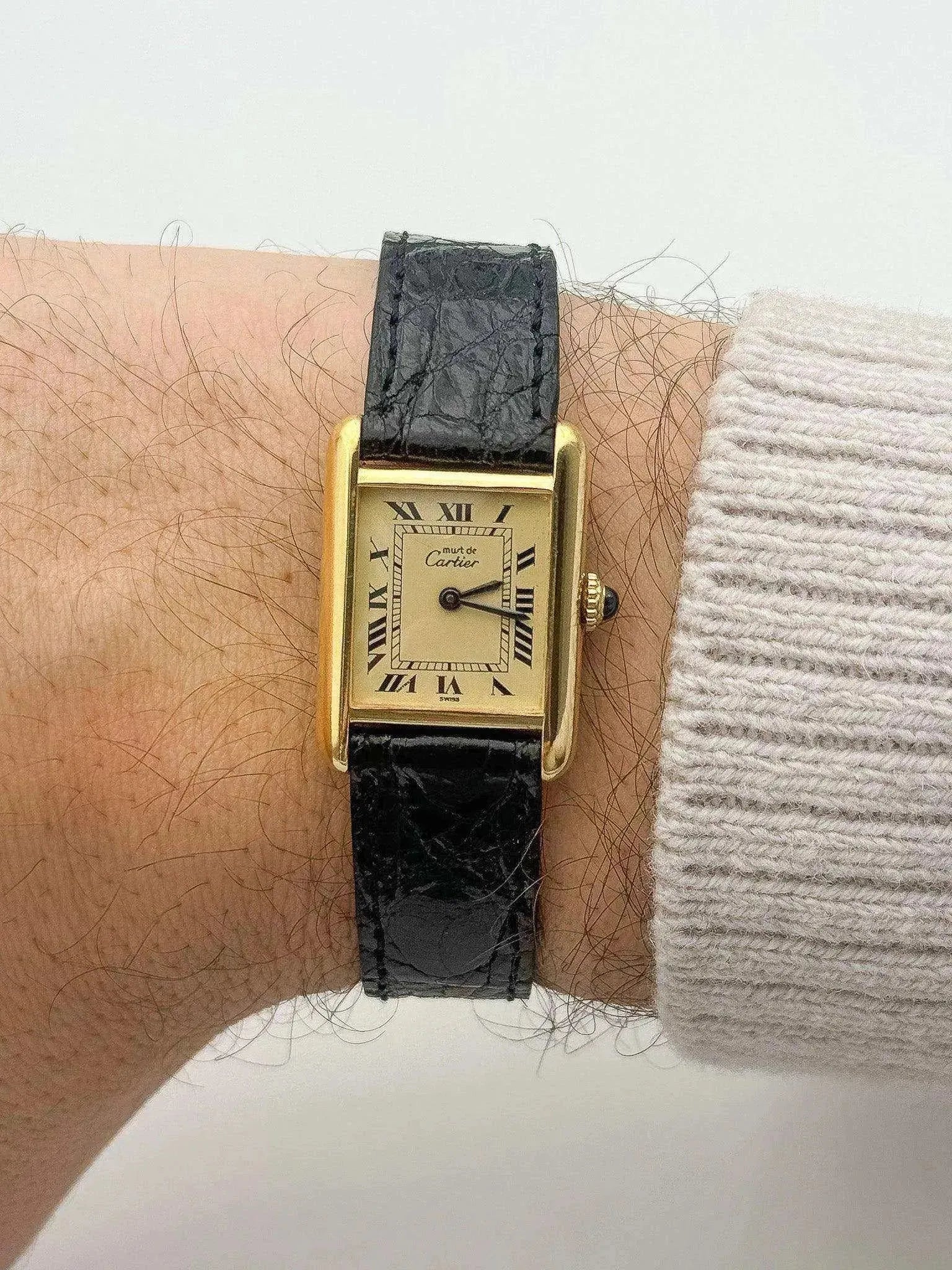 Cartier - Tank Must SM Vermeil Boucle Déployante - 1980s - Atelier Victor - Vintage  Shop